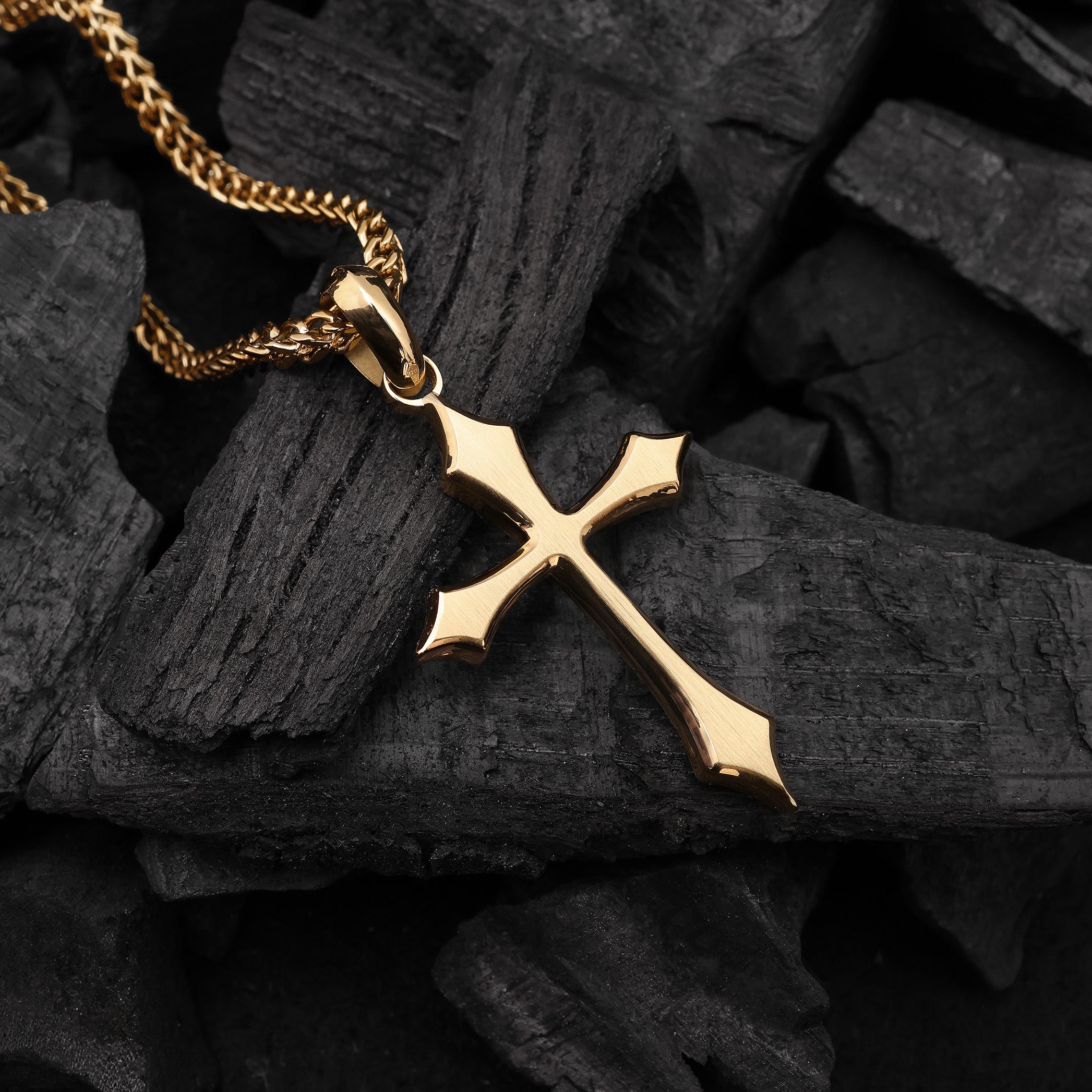 Brushed Cross Pendant