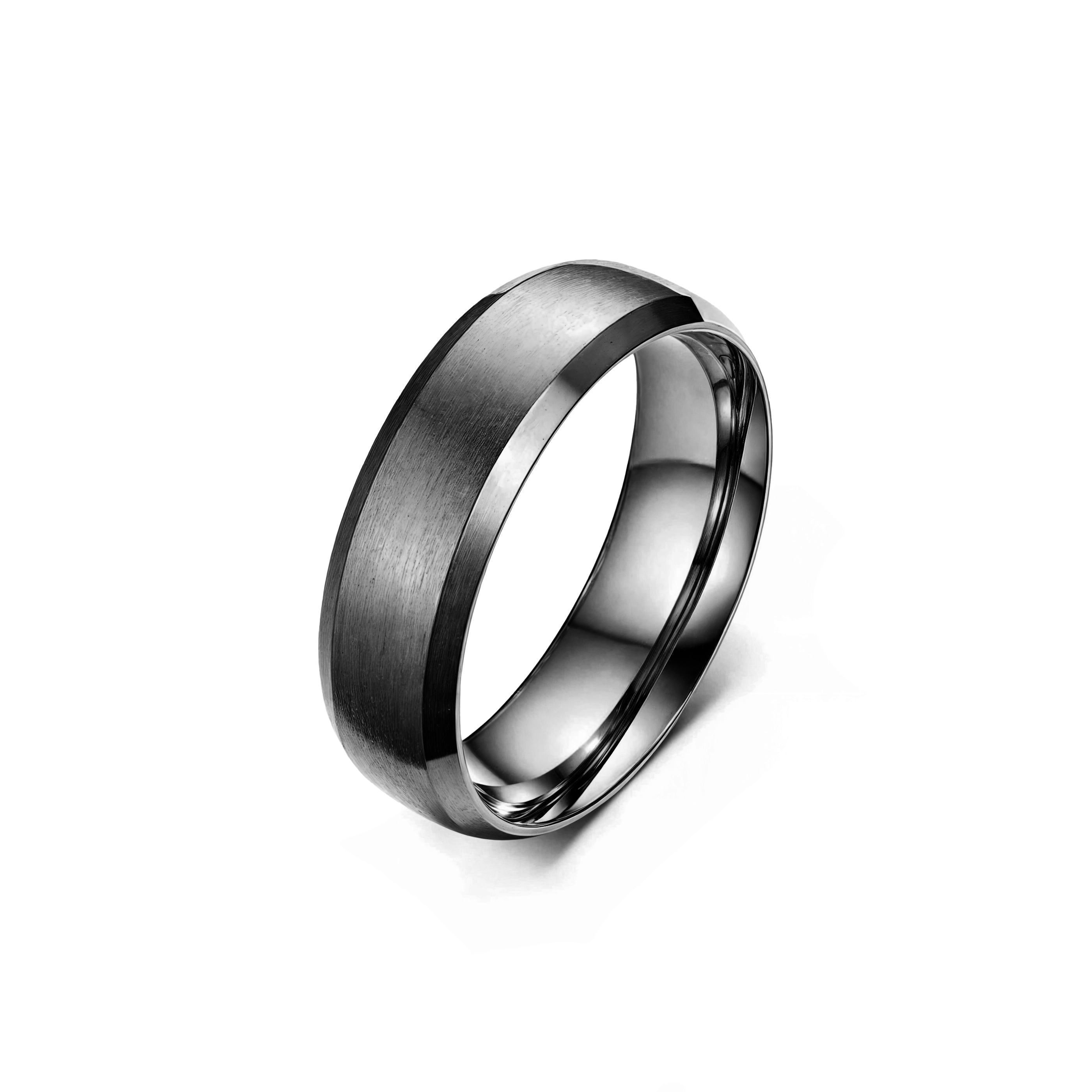 BRUSHED RING - BLACK (6𝘮𝘮)