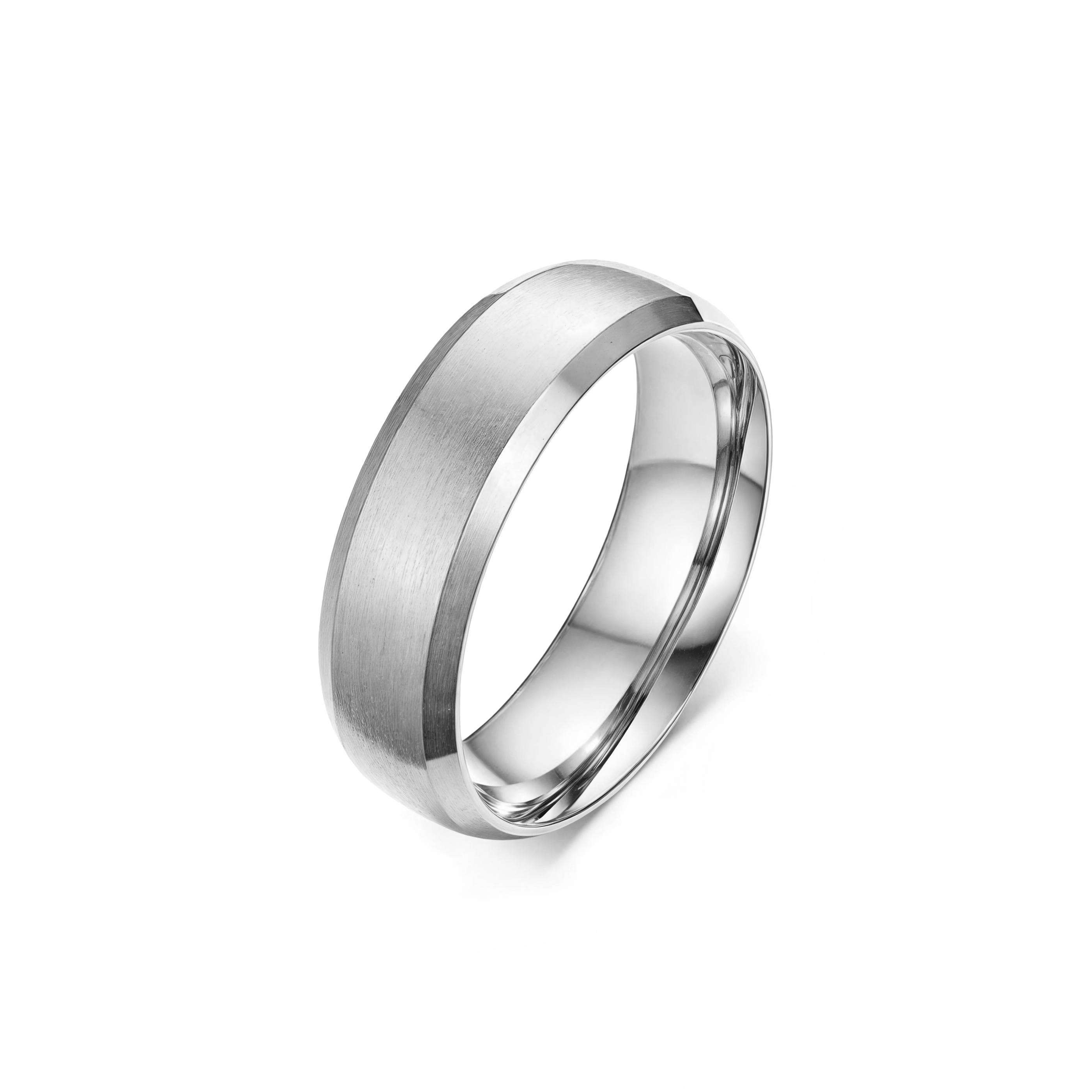 BRUSHED RING - WHITE GOLD (6𝘮𝘮)