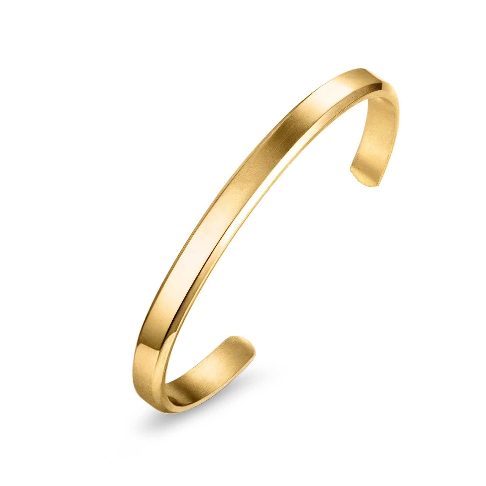 Men’s luxury brushed cuff bracelet 6.5mm with 18K Gold Plated finish, Julivno