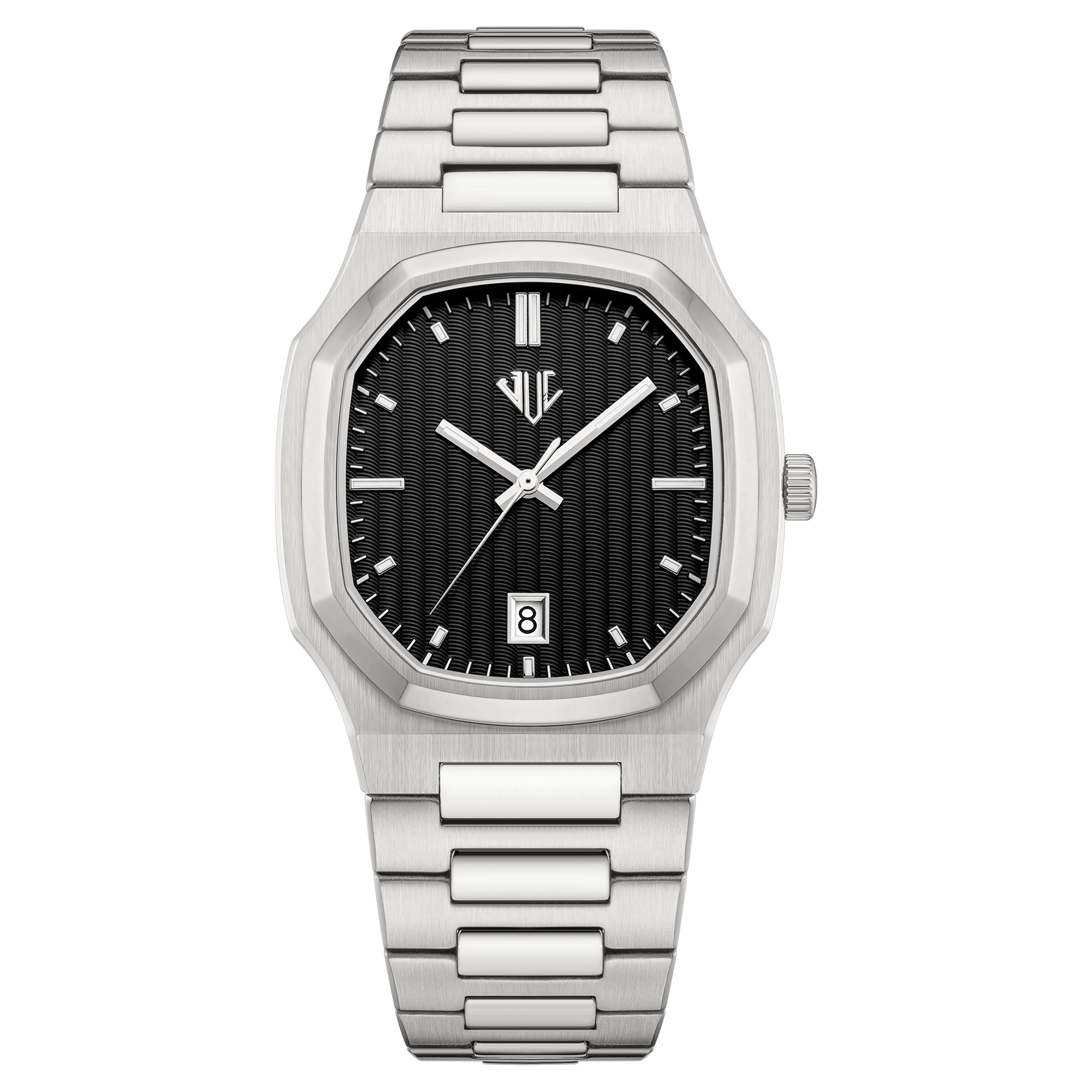 Men’s luxury Herald Watch 38mm in stainless steel with refined dial, Julivno