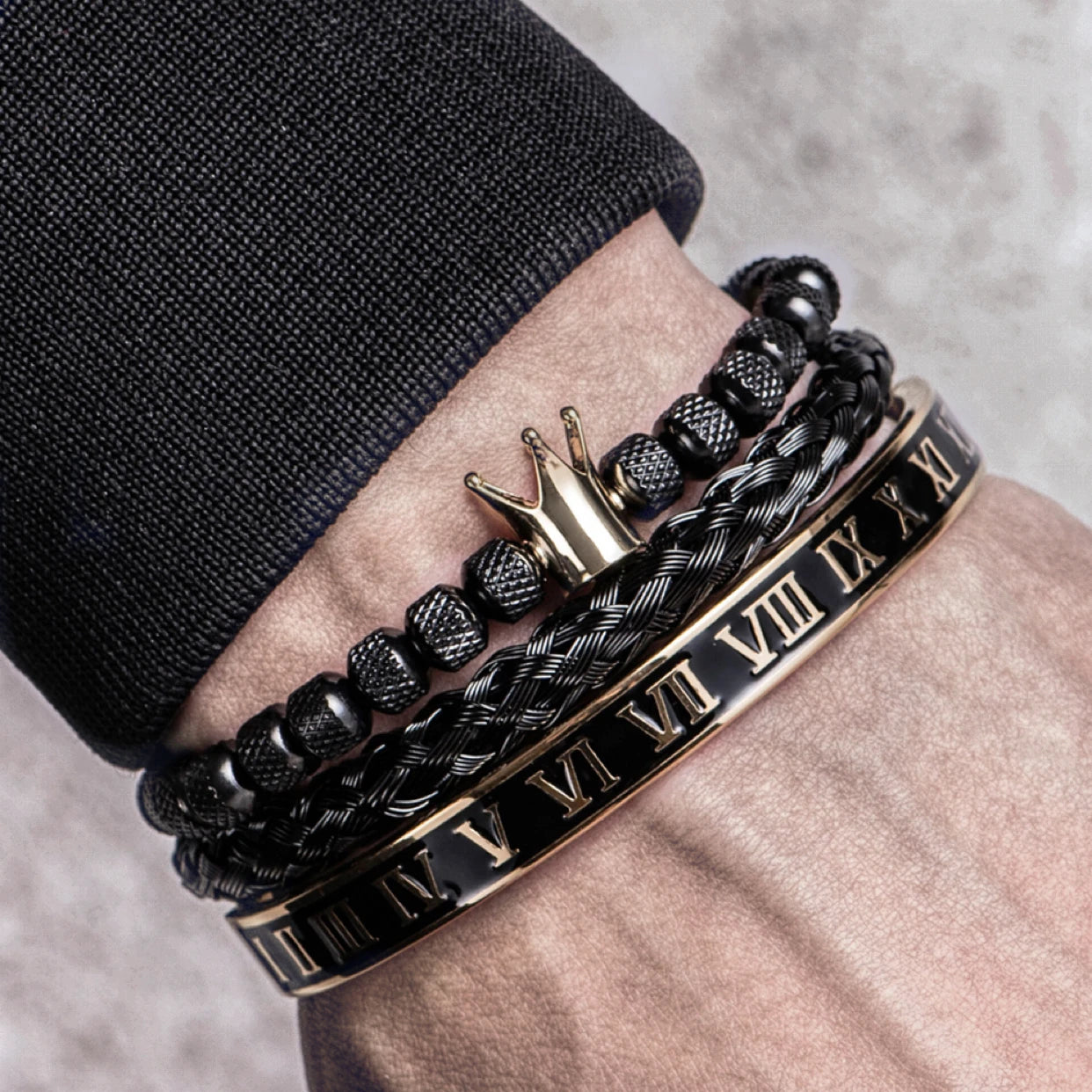 TRIO ROYAL - BLACK/GOLD - JULIVNO