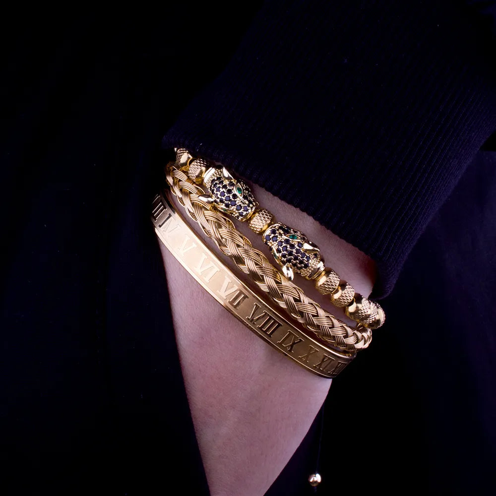 TRIO DOUBLE LEOPARD - GOLD
