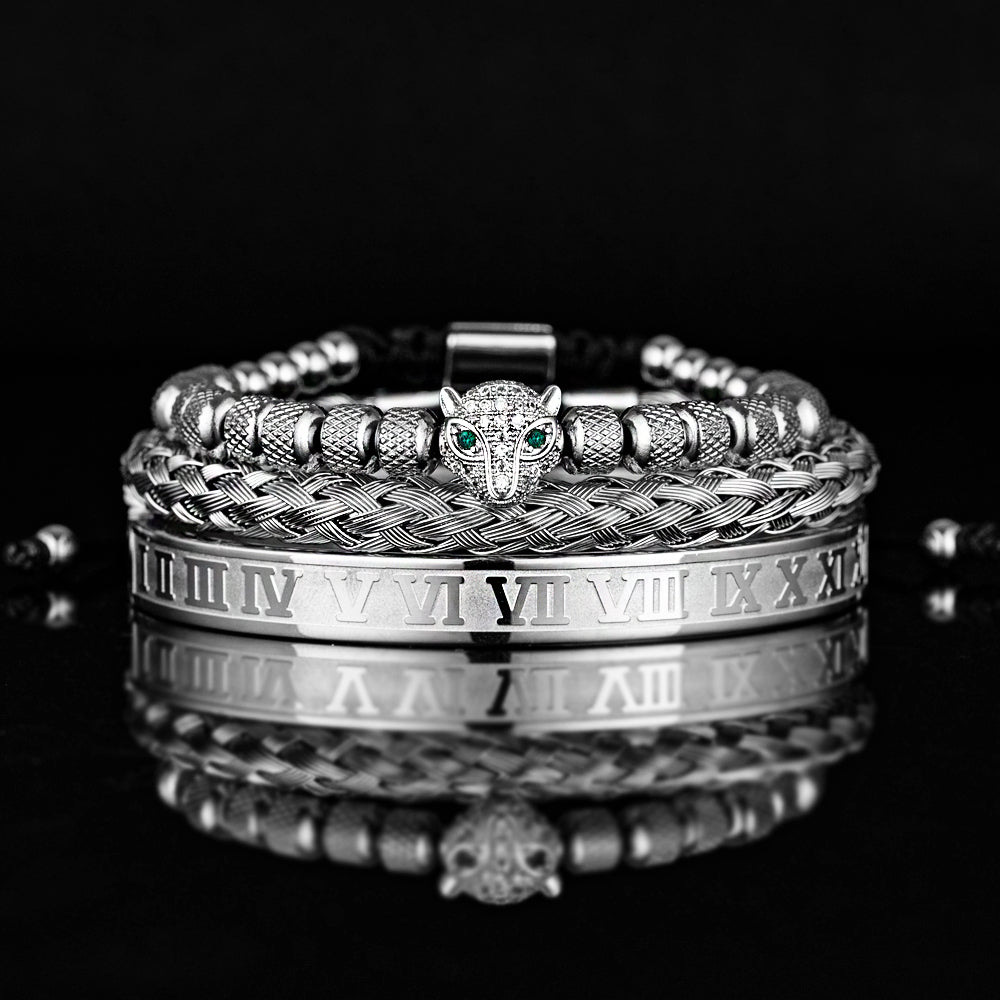 TRIO LEOPARD - WHITE GOLD - JULIVNO