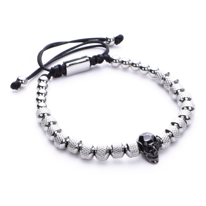 SKULL BRACELET - WHITE GOLD - JULIVNO