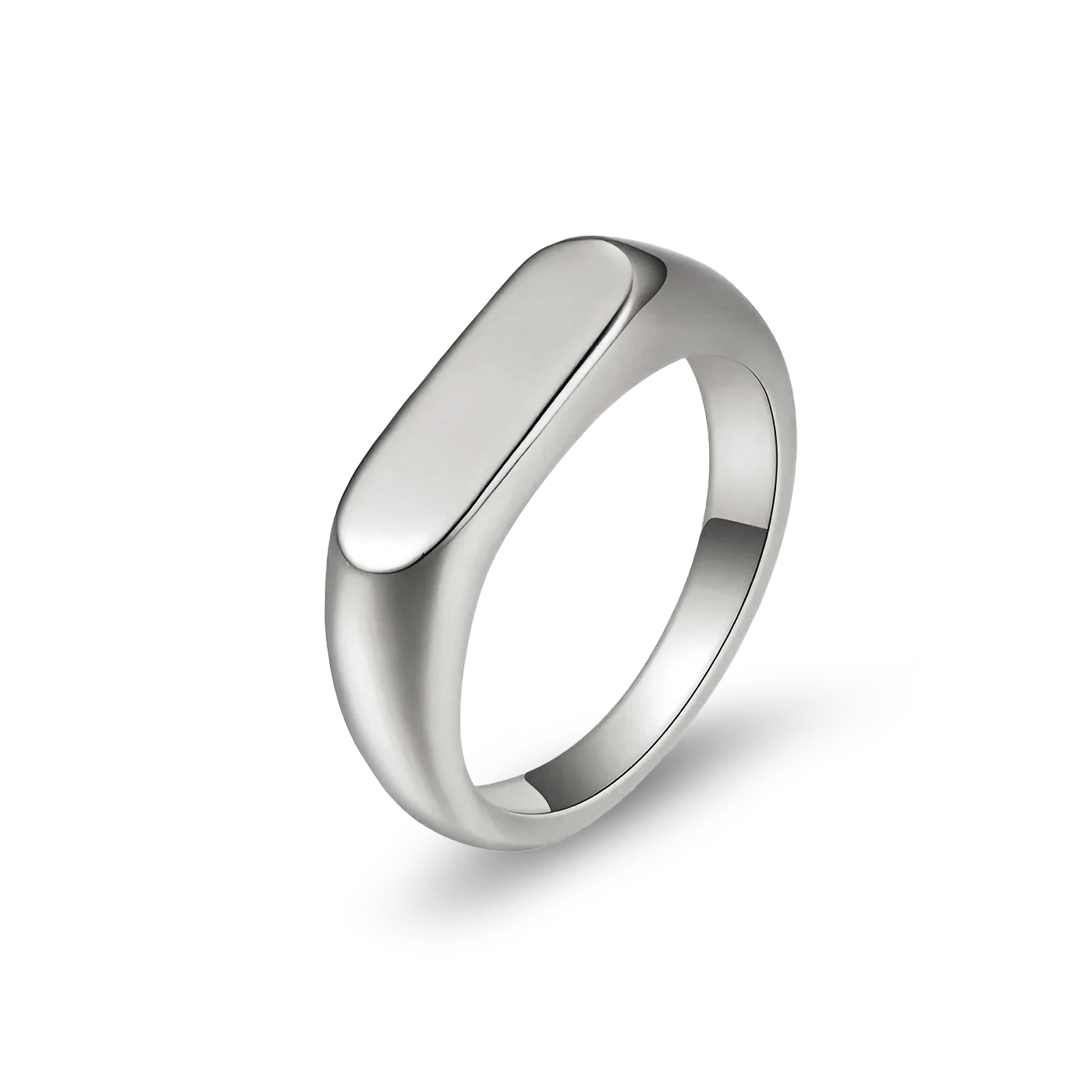 silver Minimal Ring 5mm premium men’s minimalist band ring front view