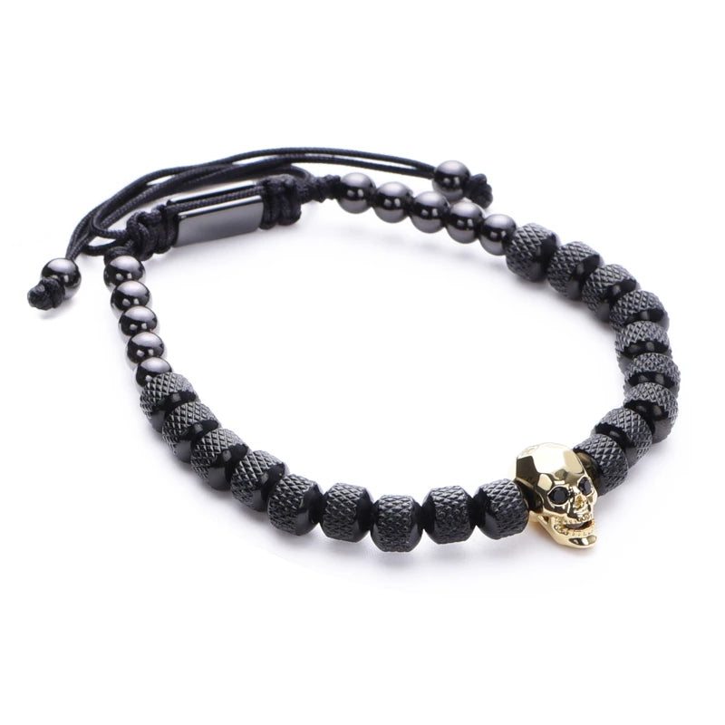 SKULL BRACELET - BLACK - JULIVNO