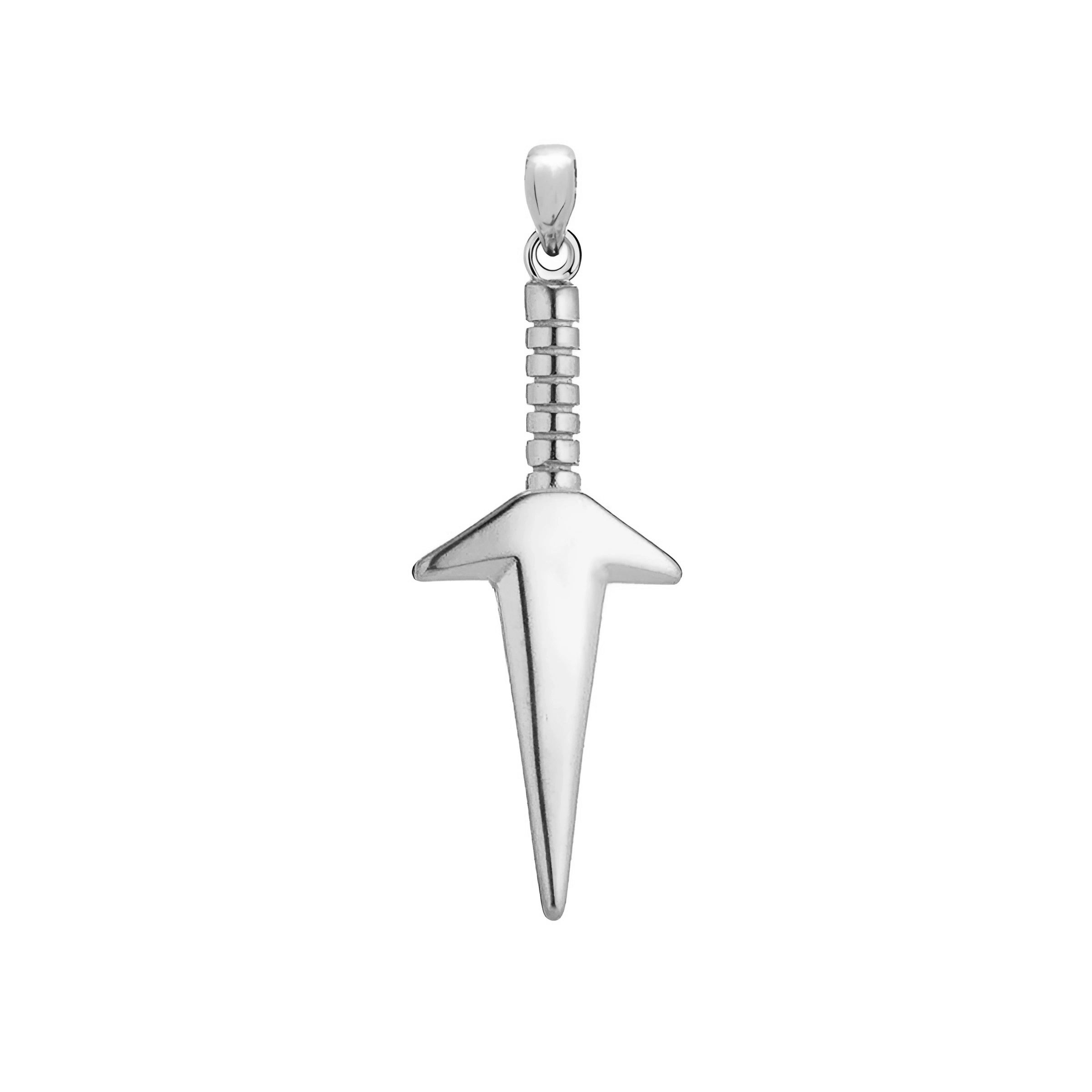 NINJA KNIFE PENDANT - WHITE GOLD