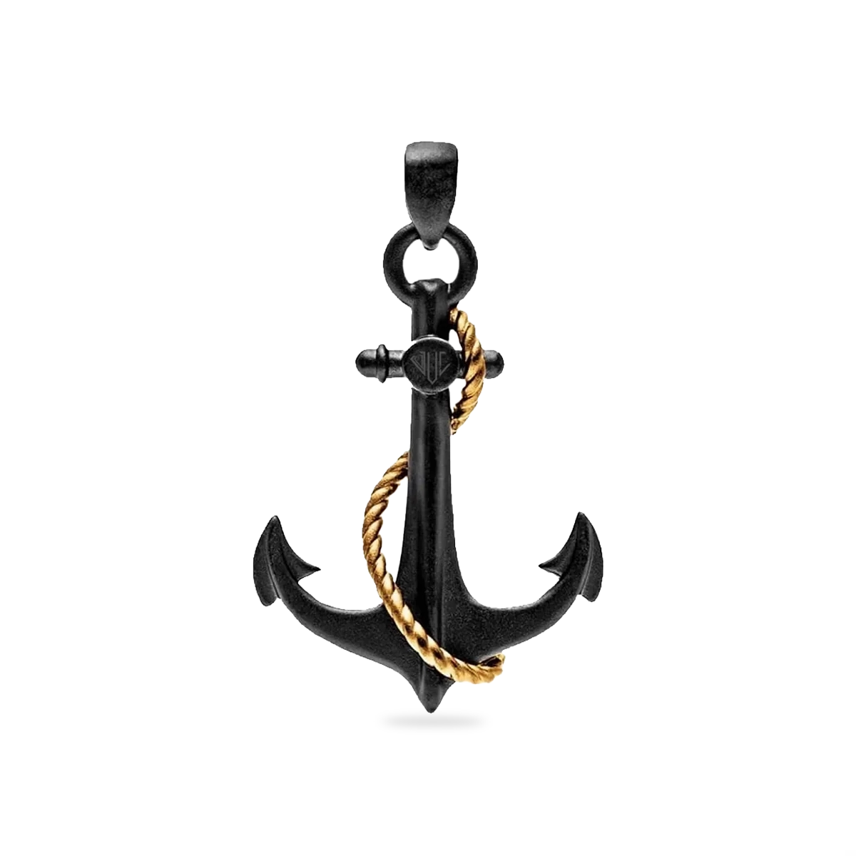 ANCHOR PENDANT - BLACK/GOLD (42𝘮𝘮)