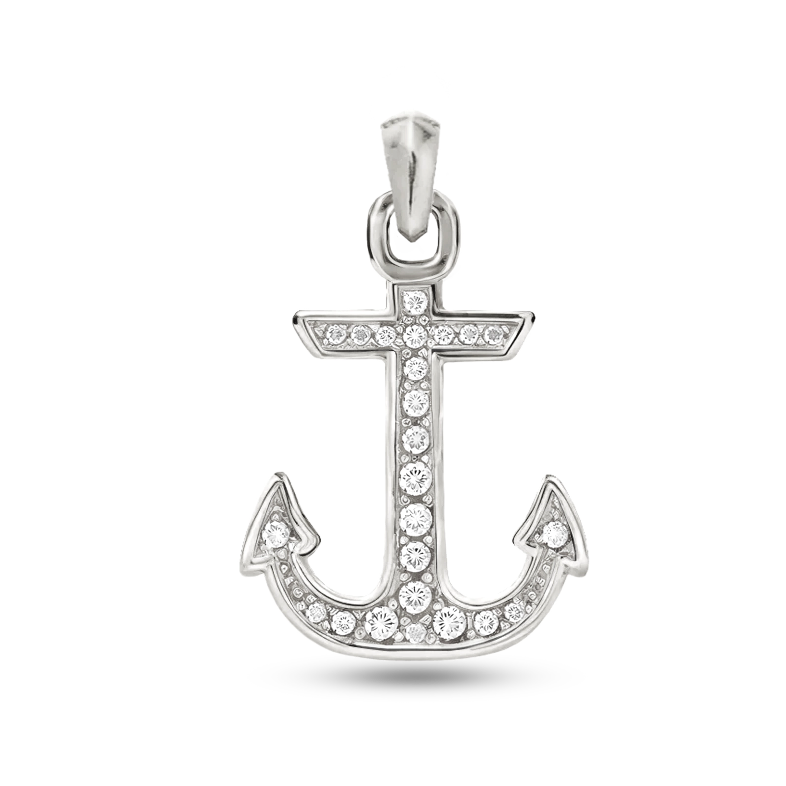 Diamond Anchor Pendant