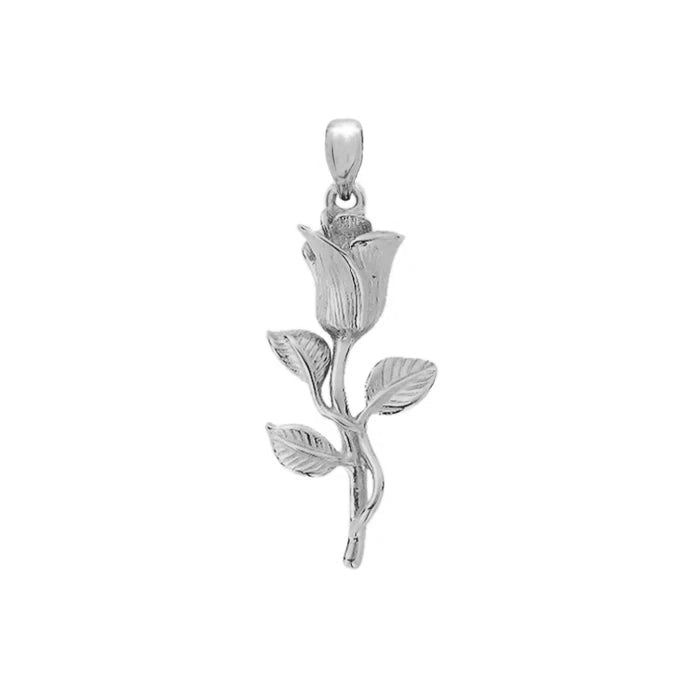 ROSE PENDANT - WHITE GOLD