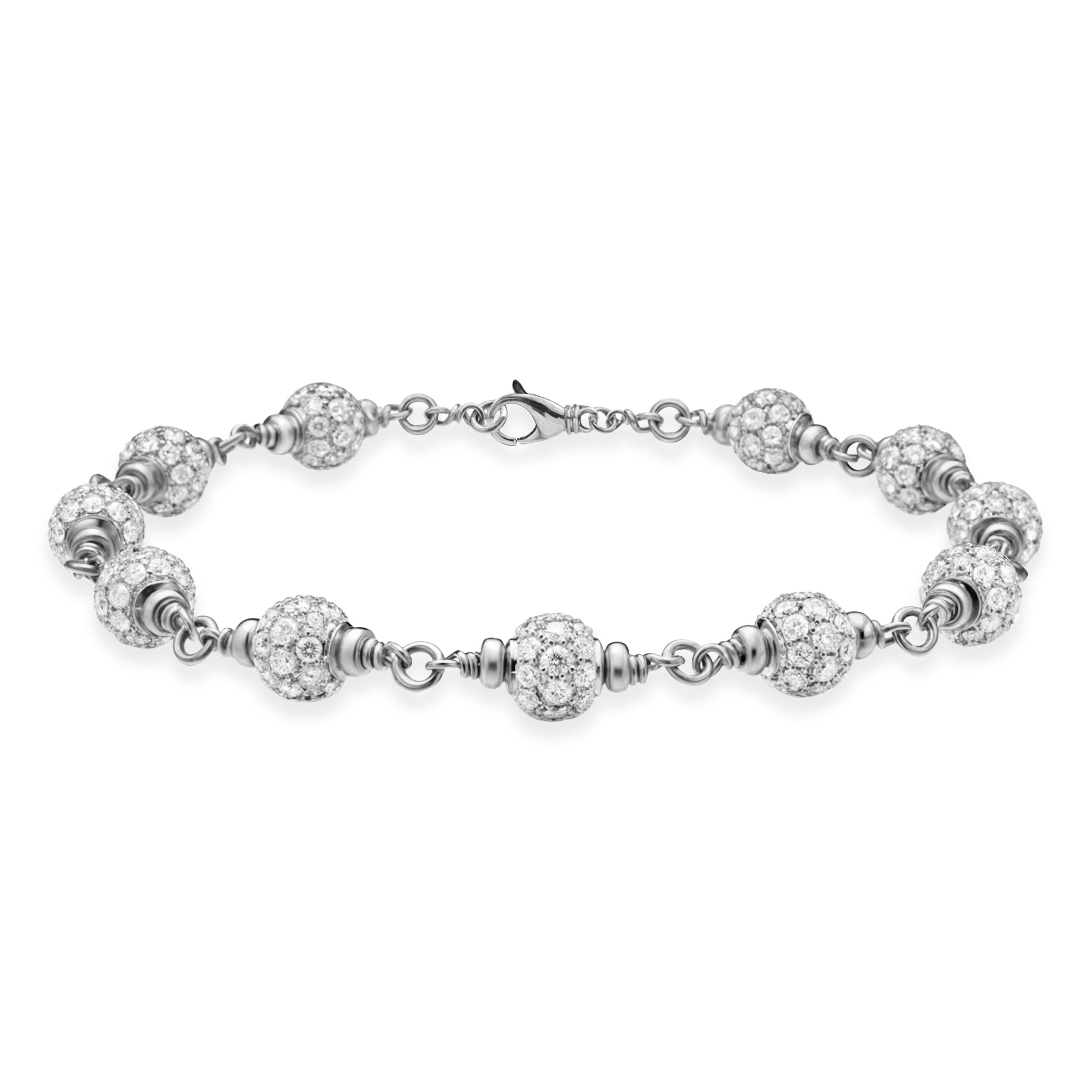 BALLS BRACELET -WHITE GOLD