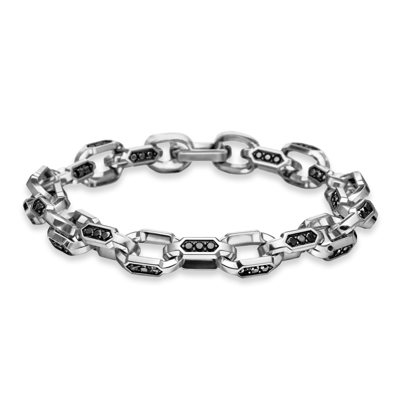 DIAMOND CABLE BRACELET - WHITE GOLD (9𝘮𝘮)