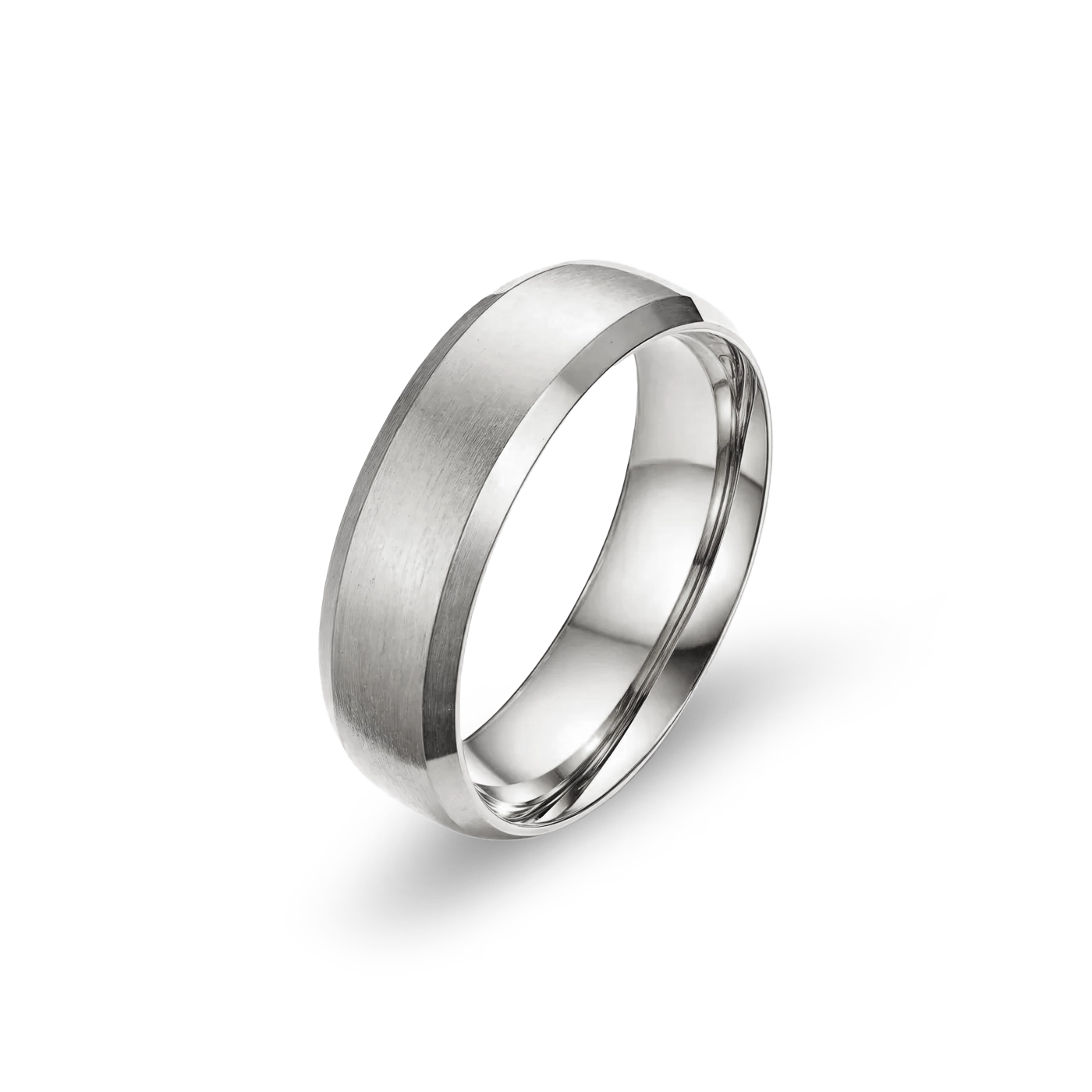 BRUSHED RING - WHITE GOLD (6𝘮𝘮)