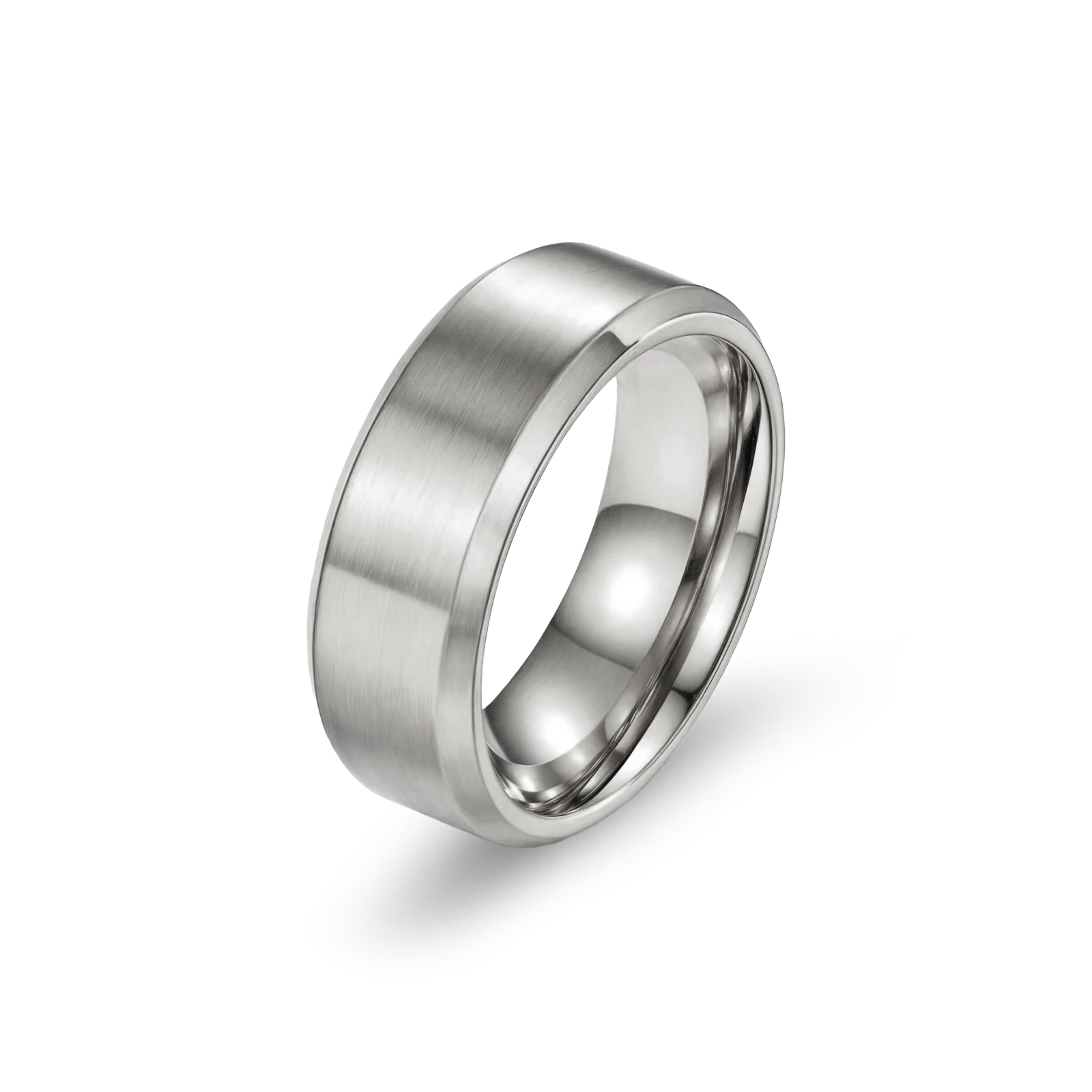 BRUSHED RING - WHITE GOLD (8𝘮𝘮)