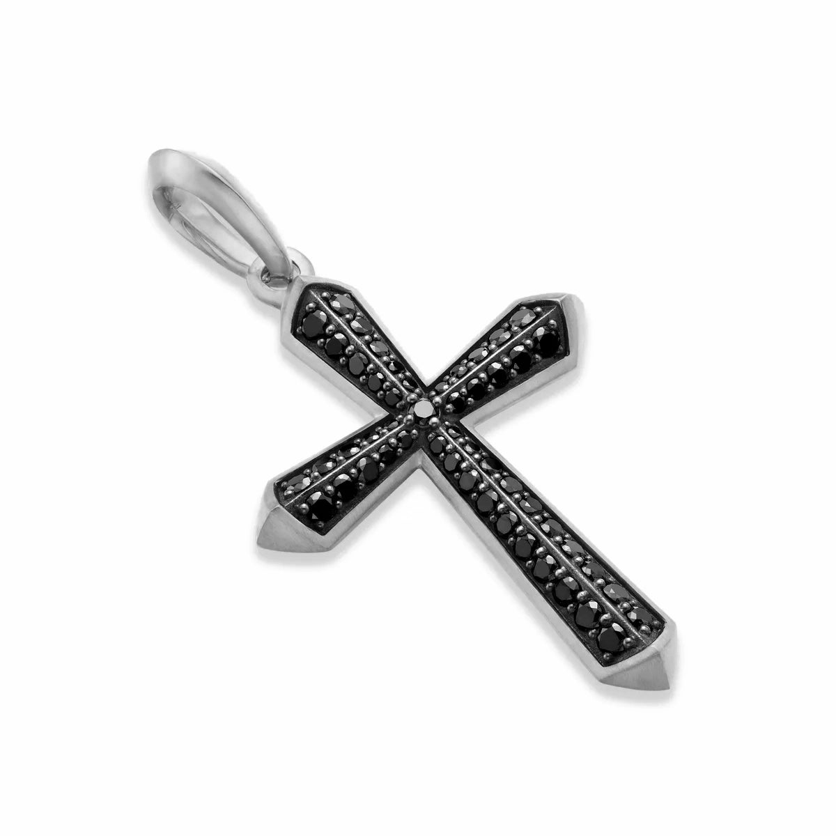 ROMAN CROSS PENDANT - WHITE GOLD (40𝘮𝘮)