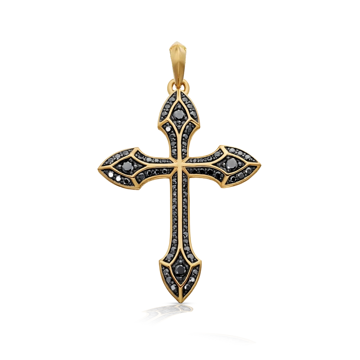 DIAMOND CROSS PENDANT - GOLD (44𝘮𝘮)