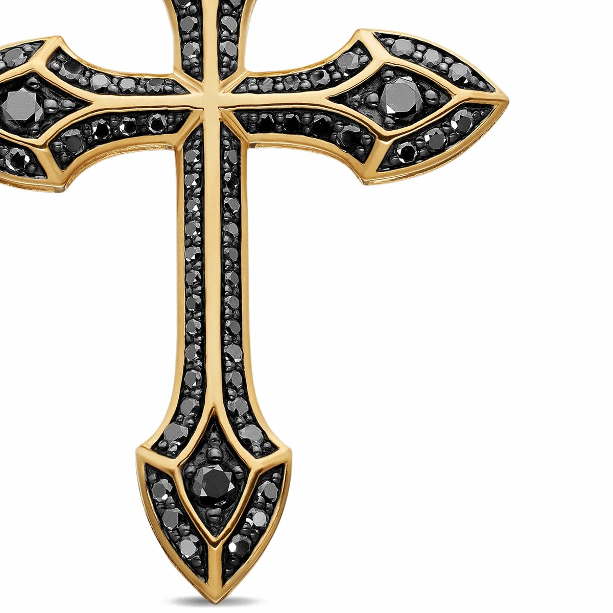 DIAMOND CROSS PENDANT - GOLD (44𝘮𝘮)