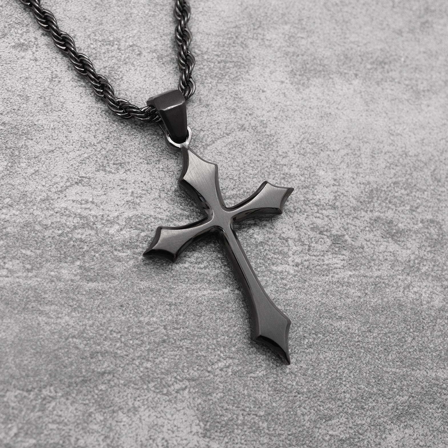Brushed Cross Pendant
