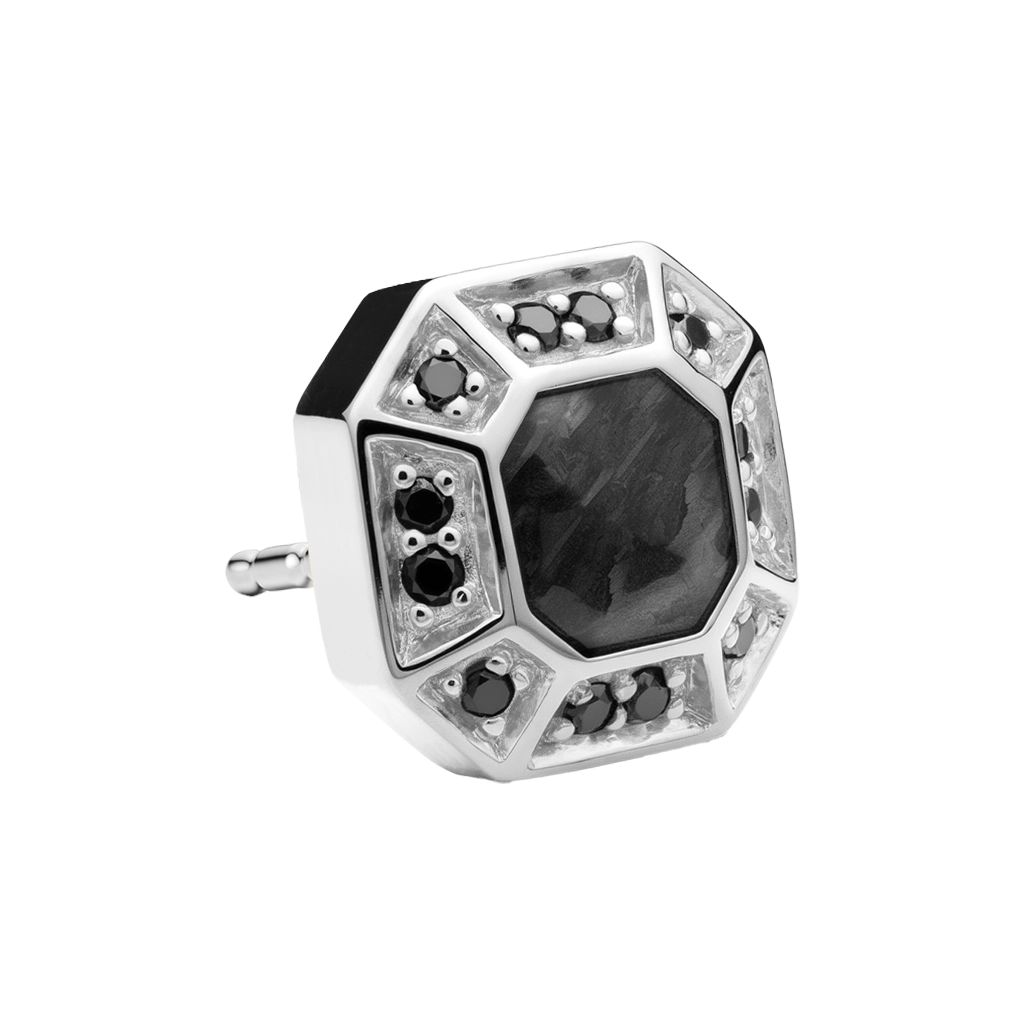 Diamond Hex Stud Earring