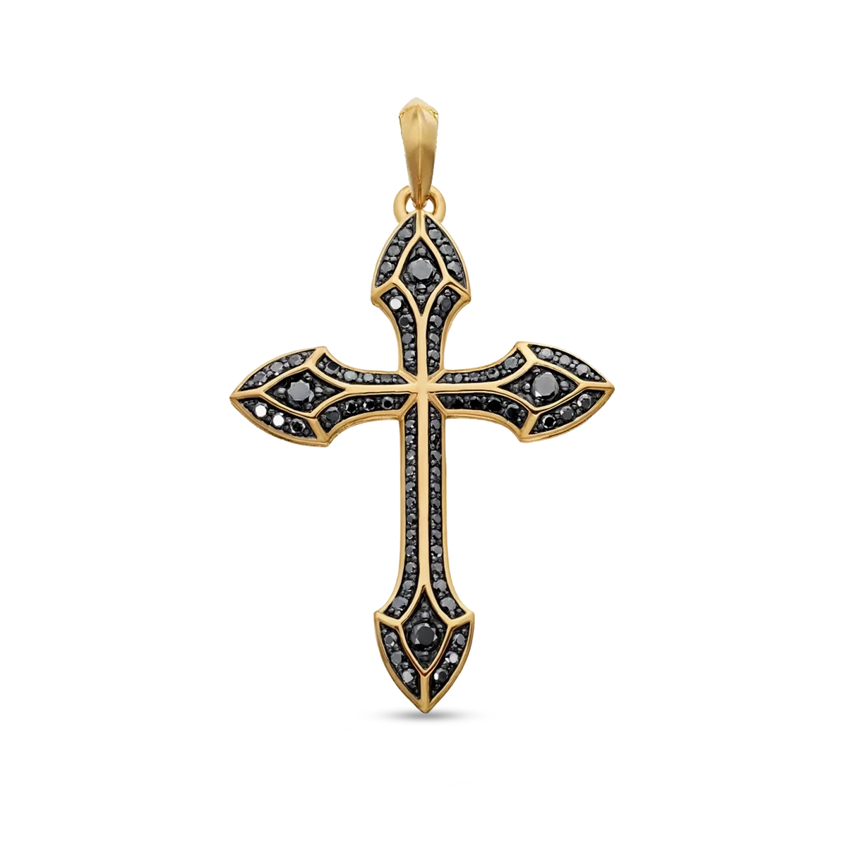 DIAMOND CROSS PENDANT - GOLD (44𝘮𝘮)