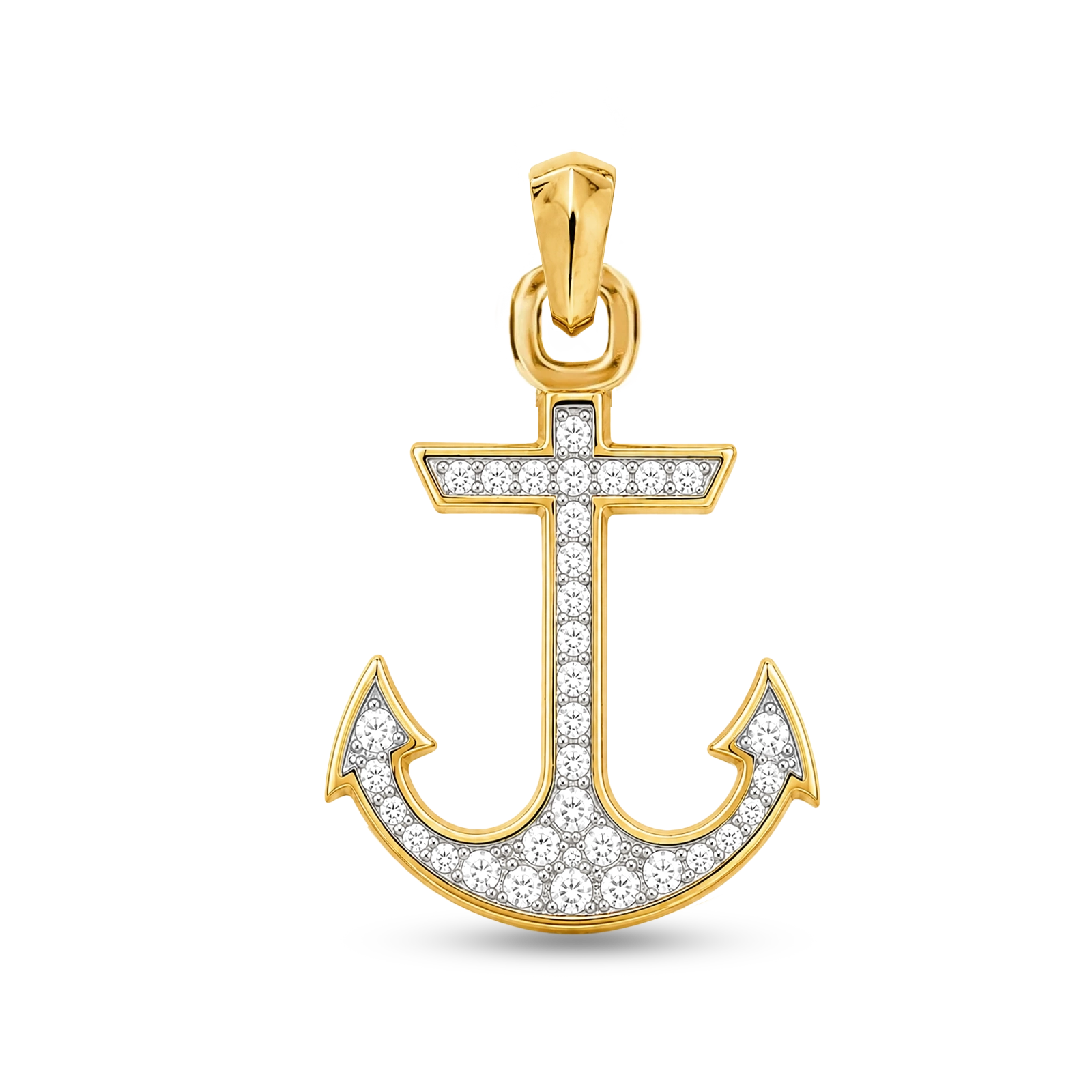 Diamond Anchor Pendant