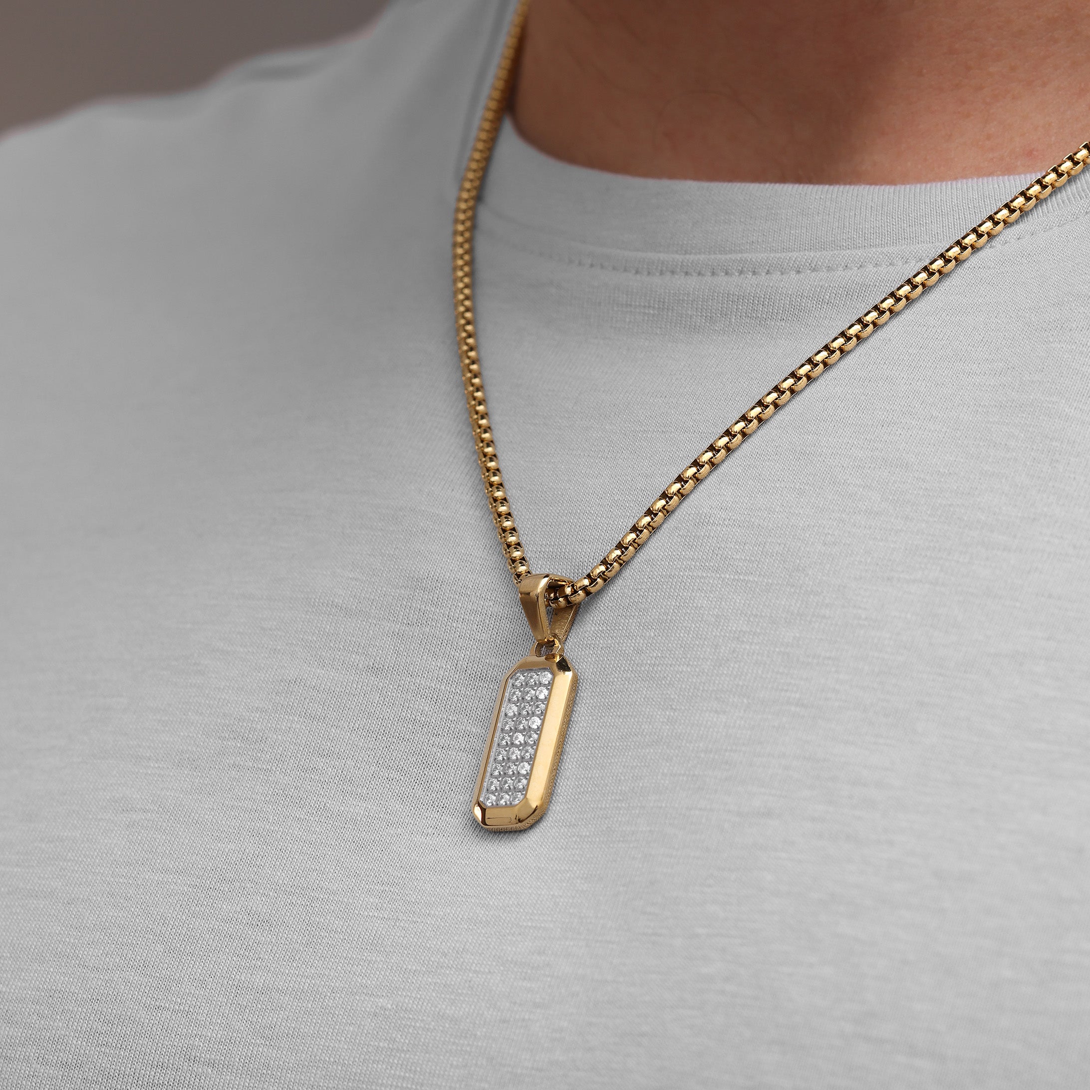 Diamond Rectangle Pendant