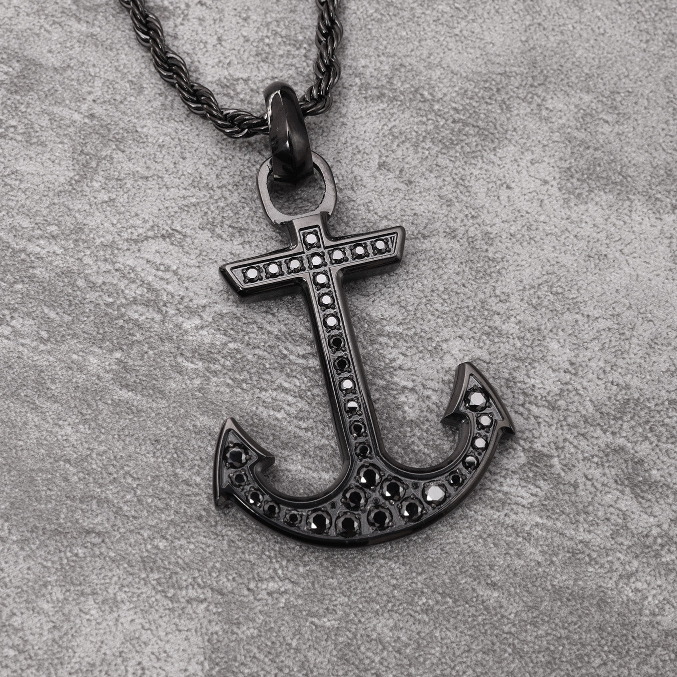 Diamond Anchor Pendant
