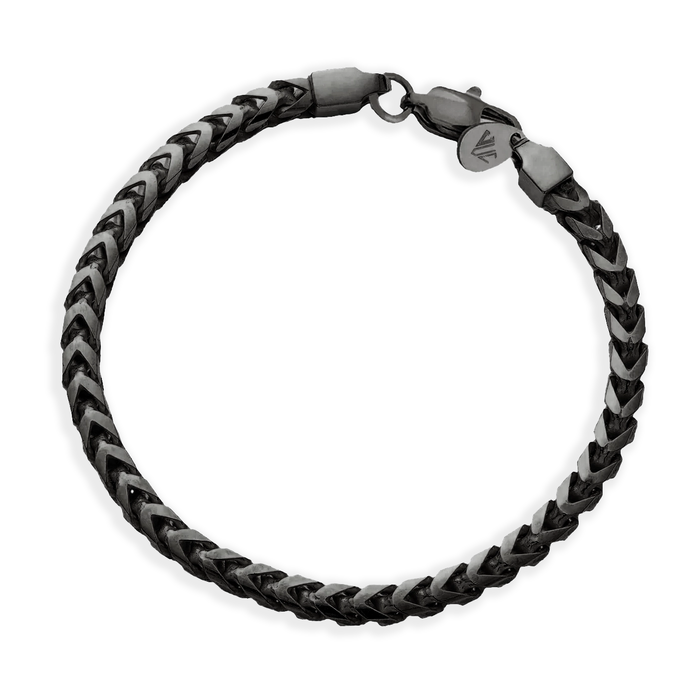 Franco bracelet 4mm black rhodium plated for men