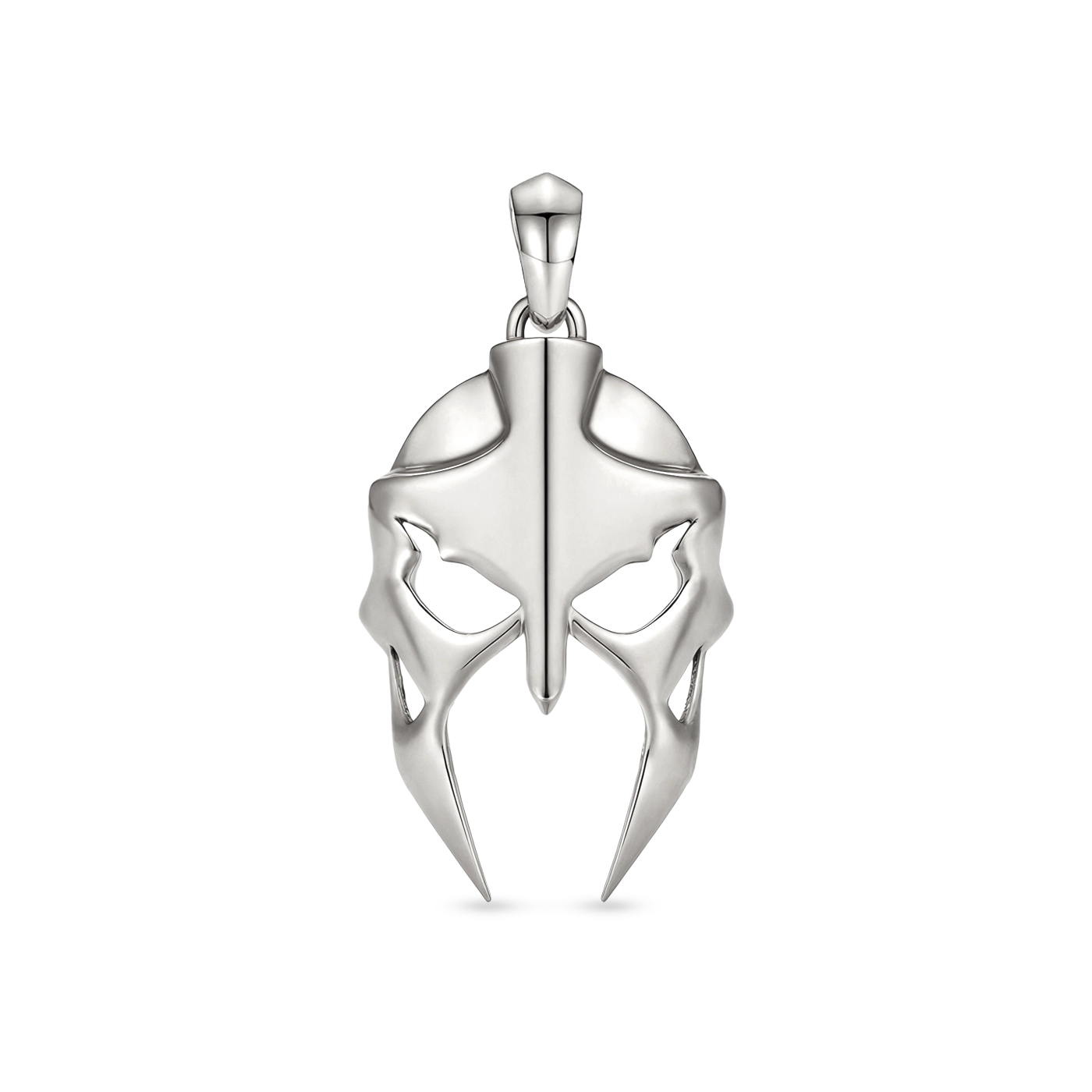 Gladiator sparta pendant 18K white gold plated 28mm for men