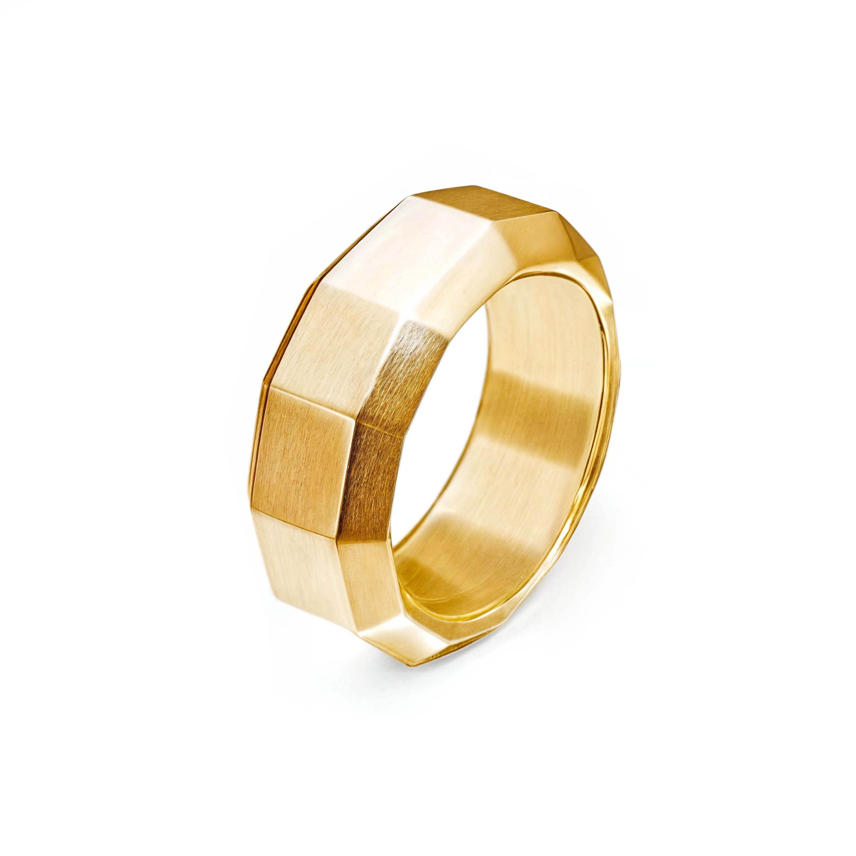 ANILLO FACETADO - ORO