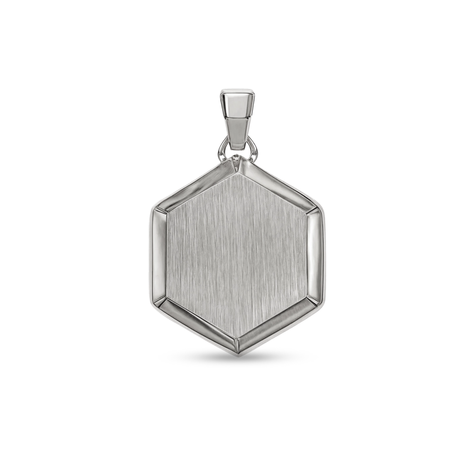 Hexagon pendant silver color 26mm for men