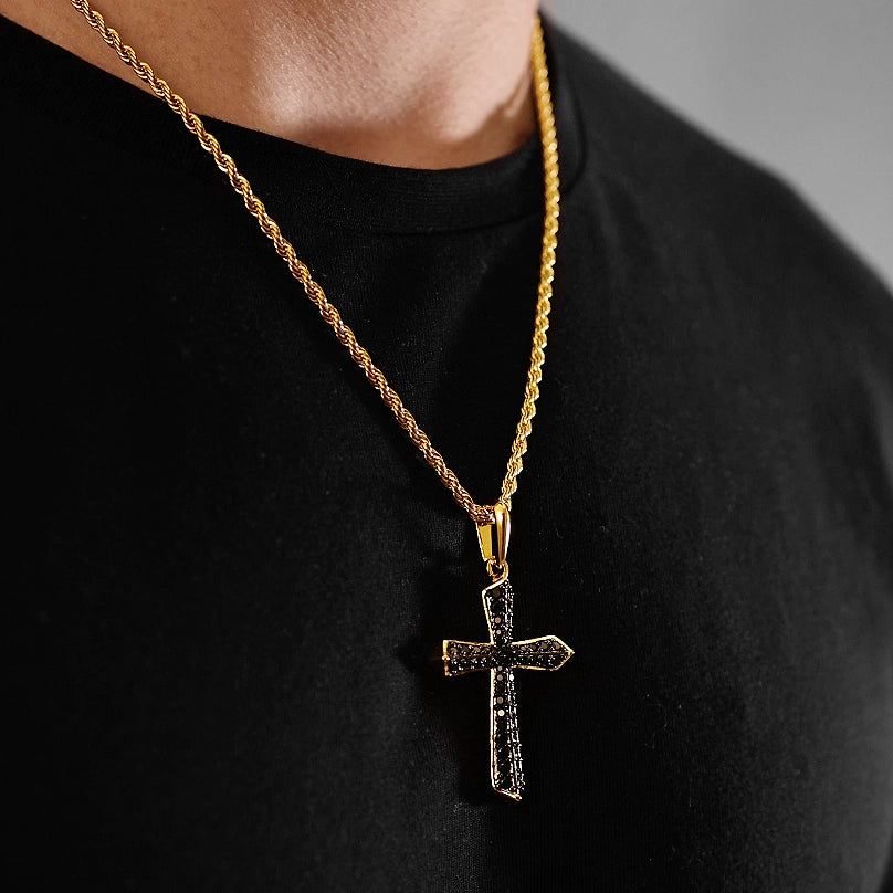 CROIX ROMAINE - NOIRE/OR