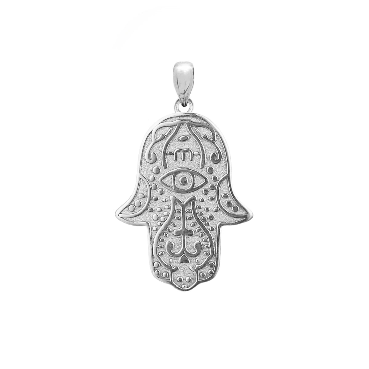 HAMSA PENDANT - WHITE GOLD (26𝘮𝘮)