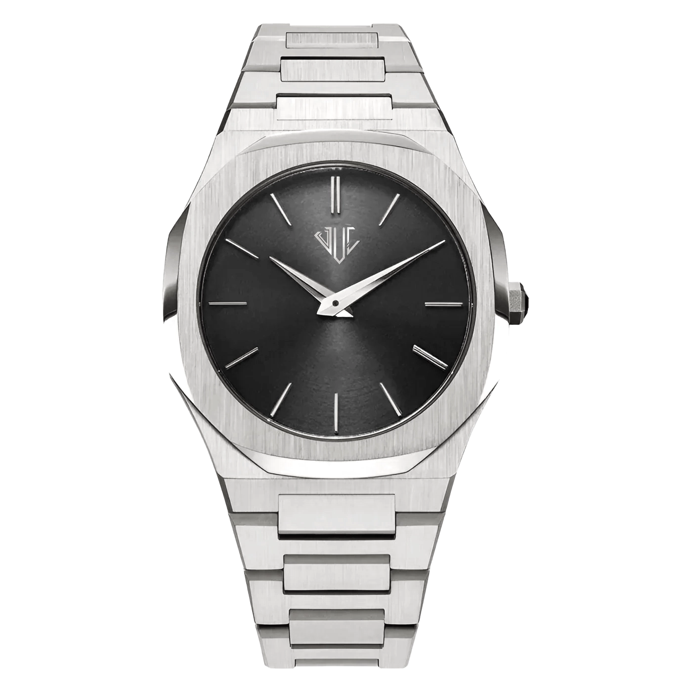 Julivno Classic Watch 40mm stainless steel for men design inspired by AD audemars piguet silver