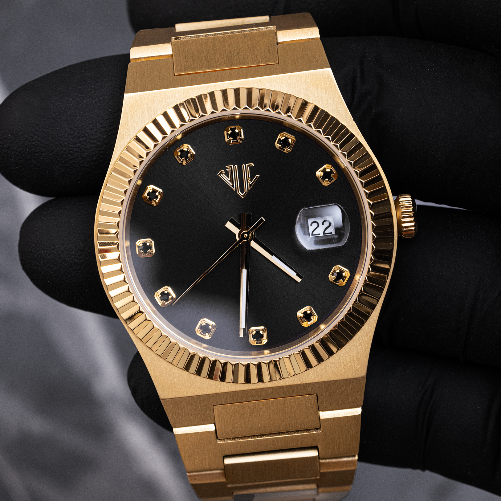 Premium Julivno royal watch featuring black zircon accents, land dweller rolex