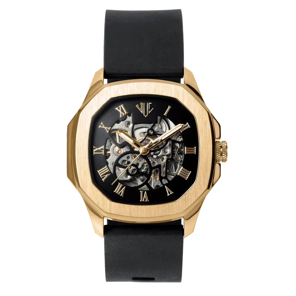 Julivno Skeleton Watch 41mm 18K gold plated for men