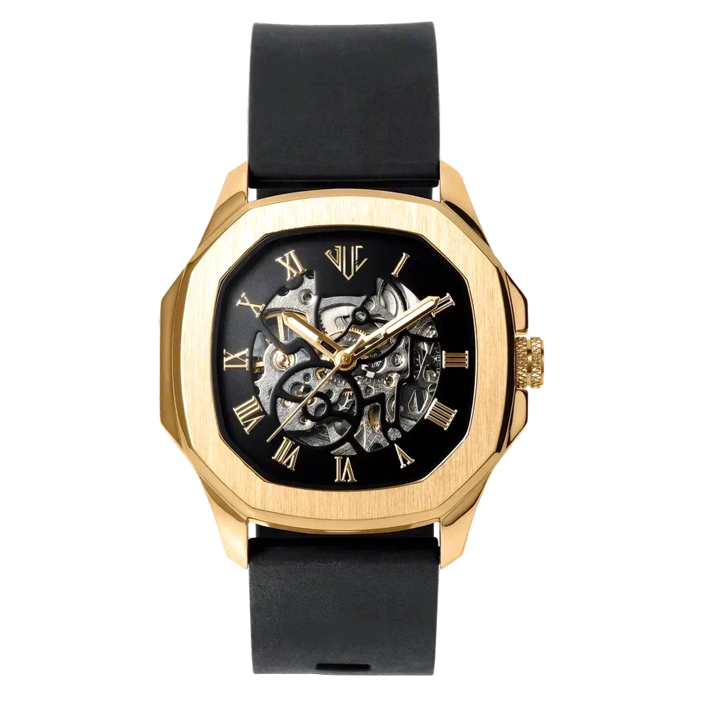 Julivno Skeleton Watch 41mm 18K gold plated for men