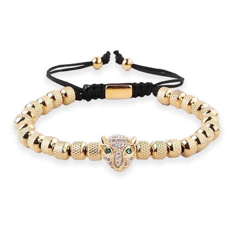 BRACELET TÊTE DE LÉOPARD - OR