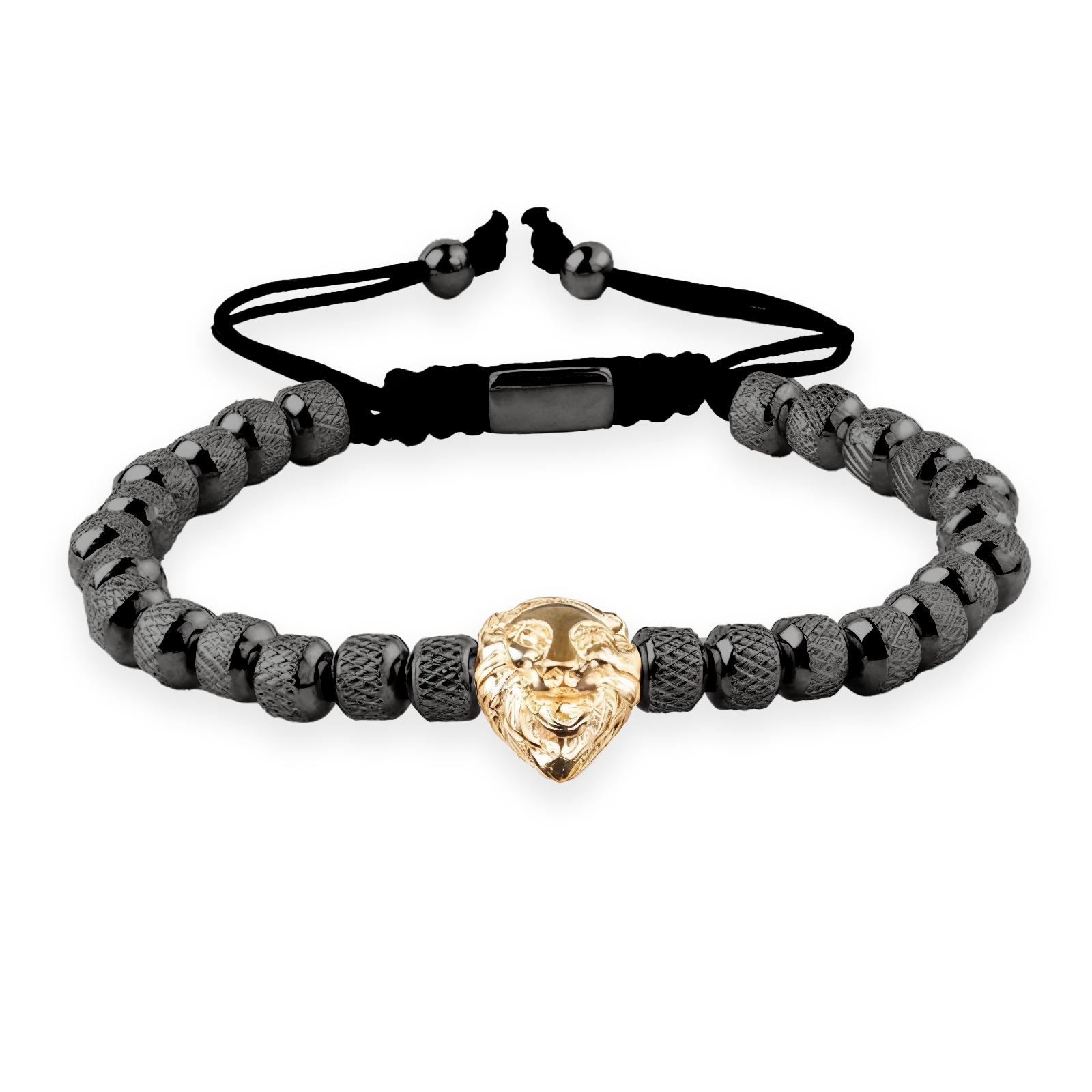 TÊTE DE LION - NOIR/OR