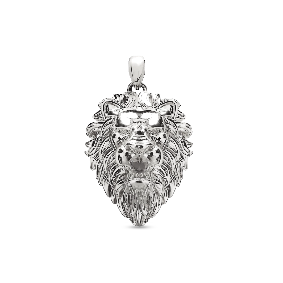 LION PENDANT - WHITE GOLD
