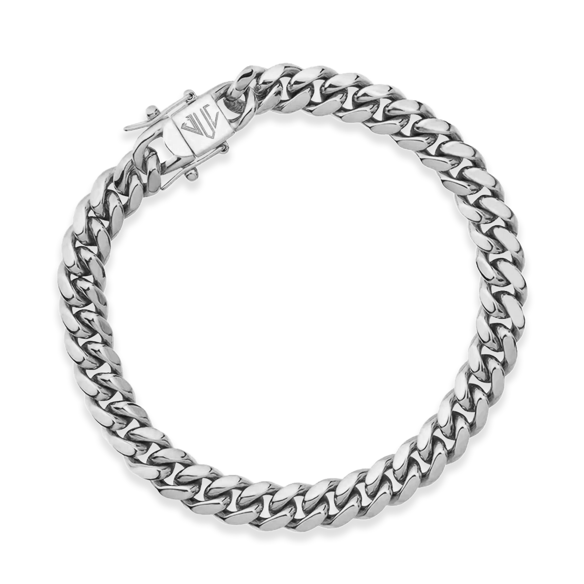 MIAMI CUBAN LINK BRACELET - WHITE GOLD (8𝘮𝘮)