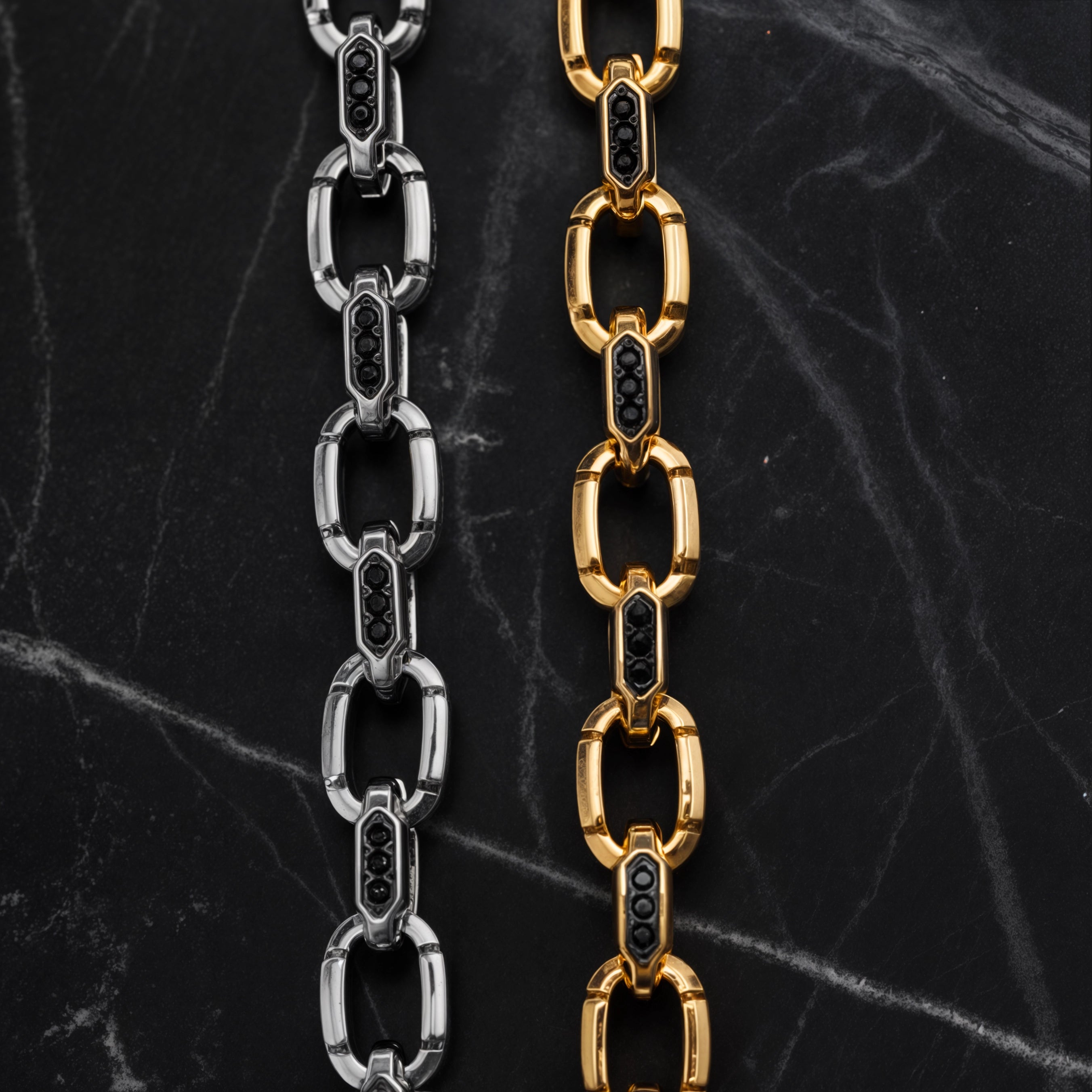 DIAMOND CABLE BRACELET - GOLD (9𝘮𝘮)