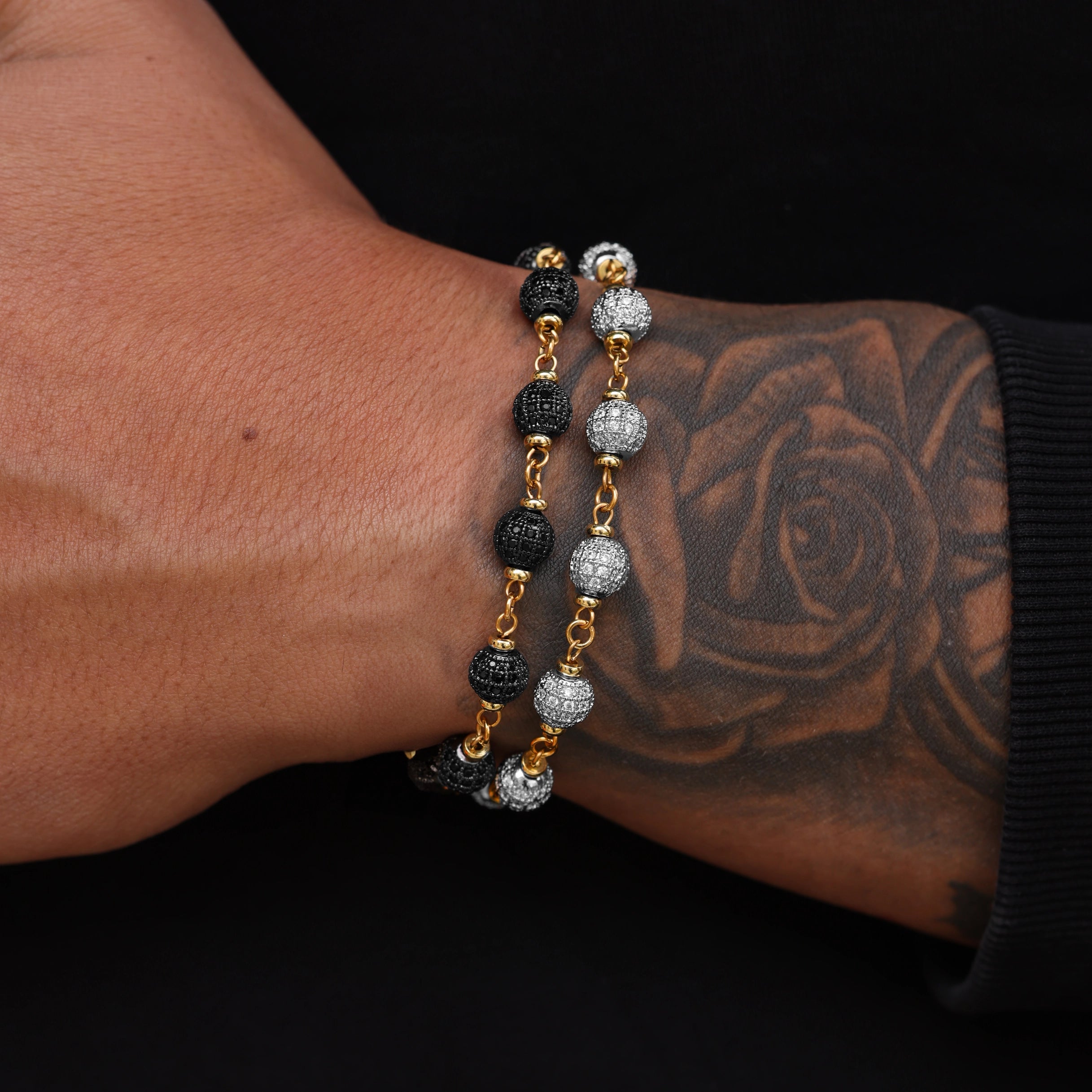 BALLS BRACELET - GOLD/BLACK