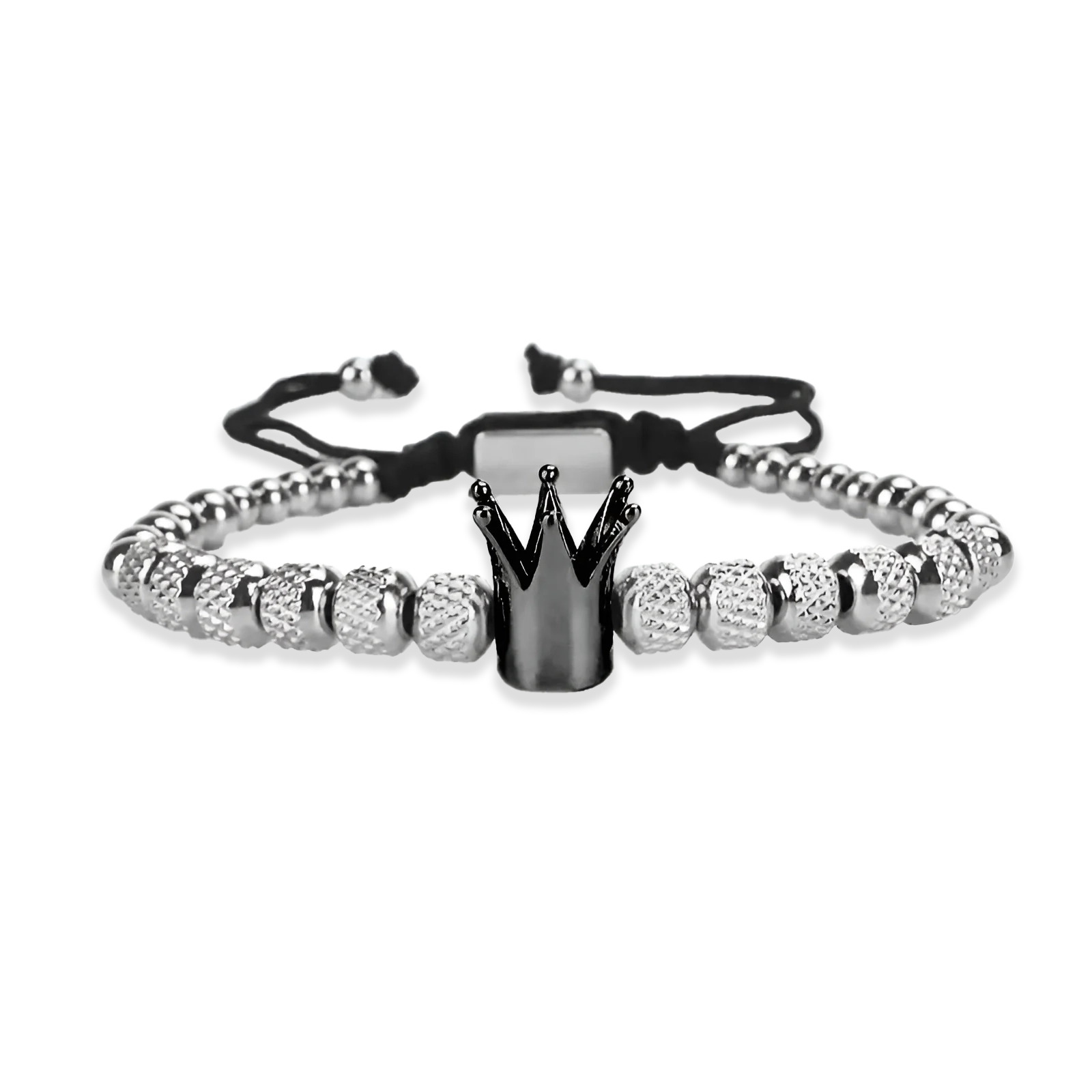 BRACELET COURONNE - OR BLANC