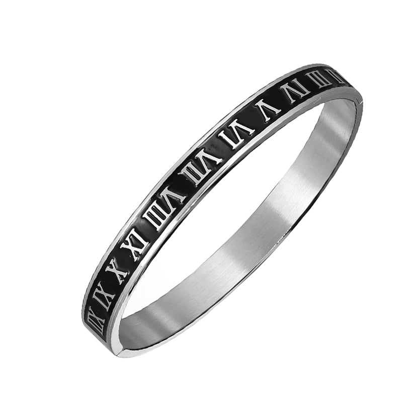 ROMAN BANGLE - BLACK/WHITE GOLD - JULIVNO