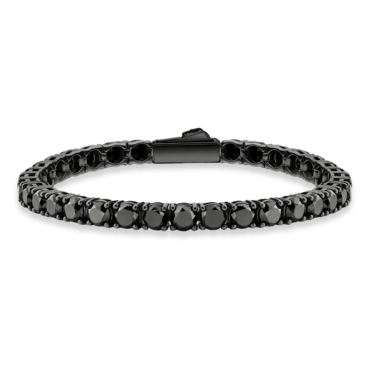 Black tennis bracelet 5mm for men