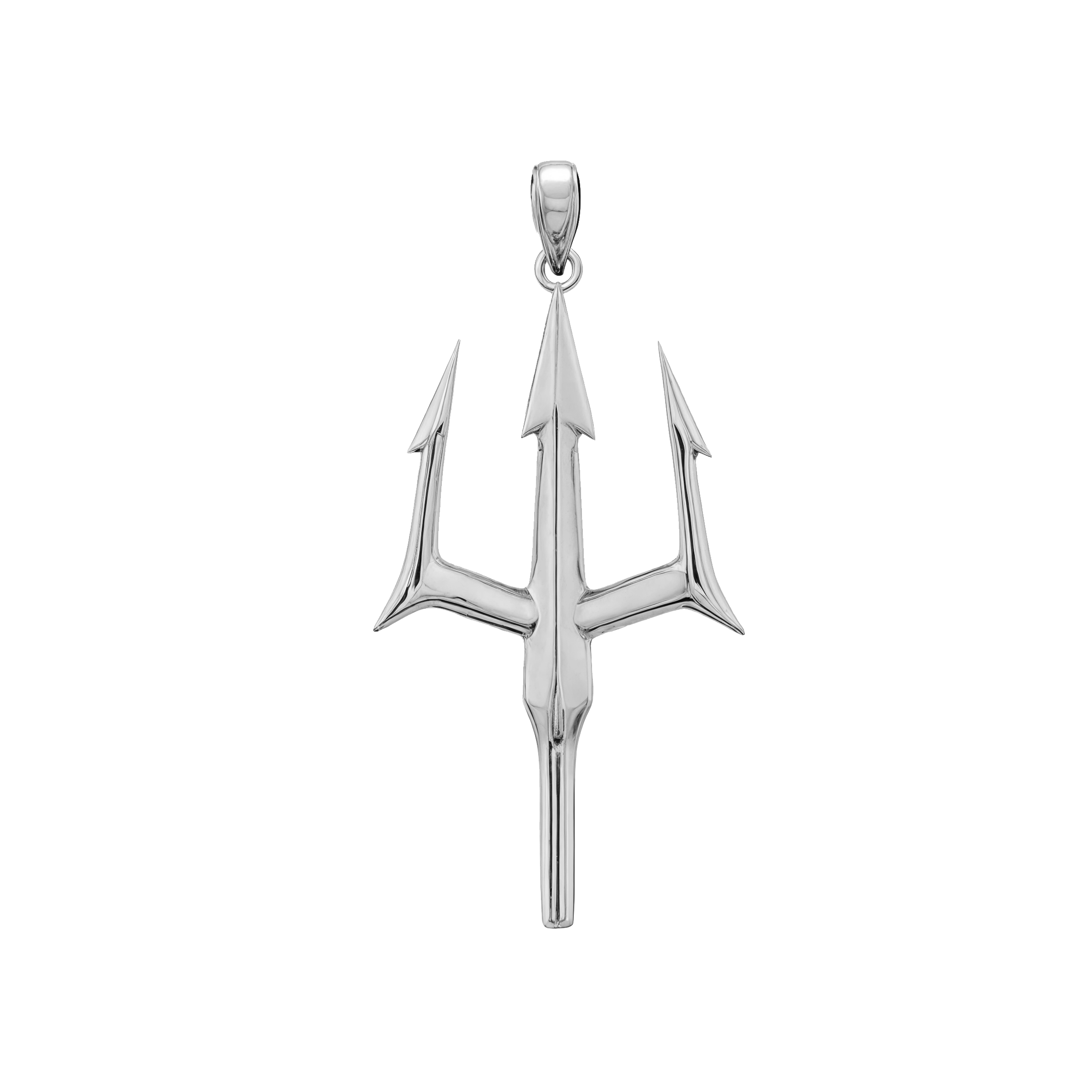 TRIDENT PENDANT - WHITE GOLD (38𝘮𝘮)