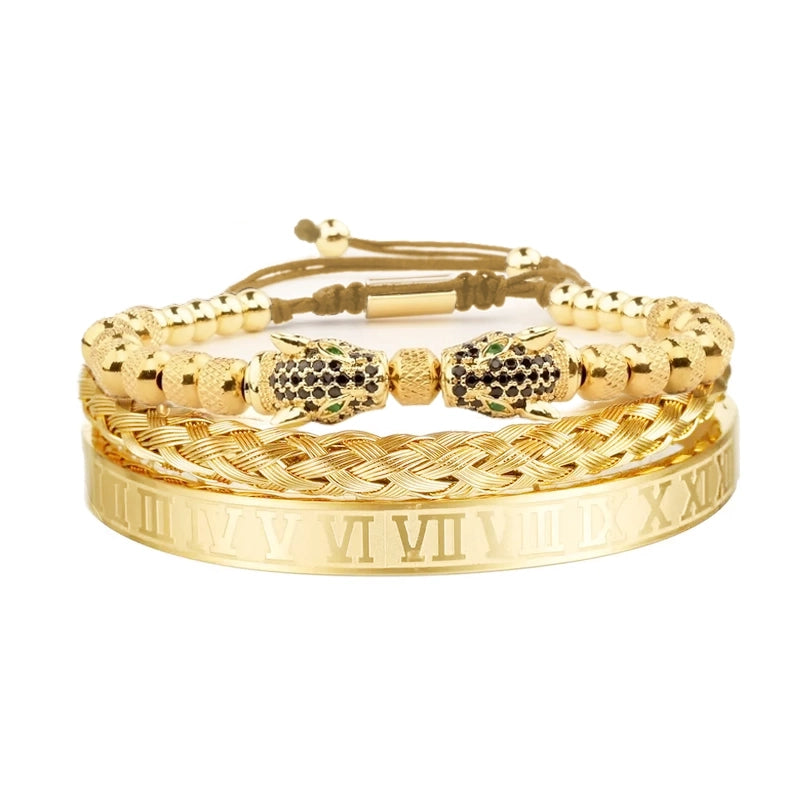 TRIO DOUBLE LEOPARD - GOLD