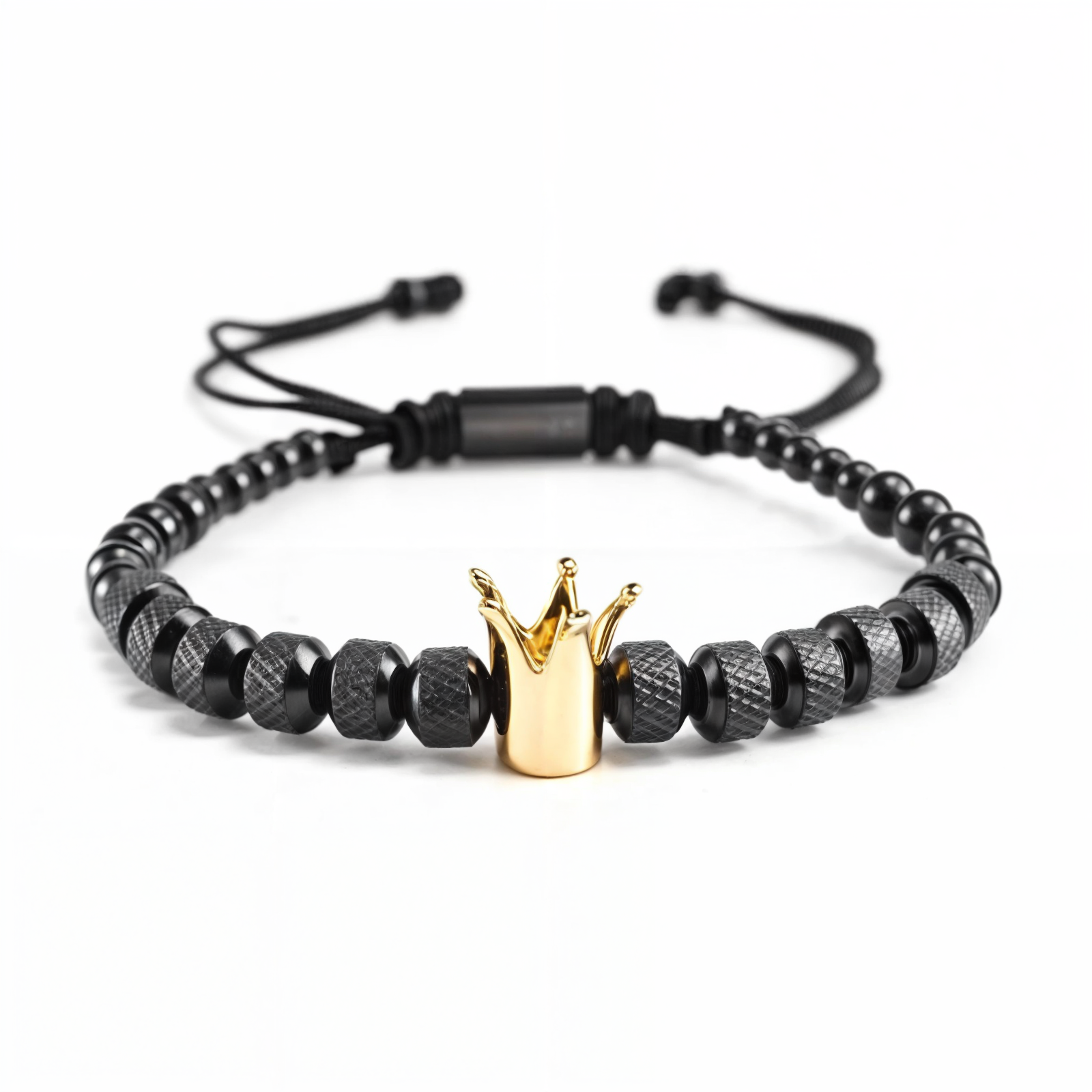 CROWN BRACELET - BLACK/GOLD